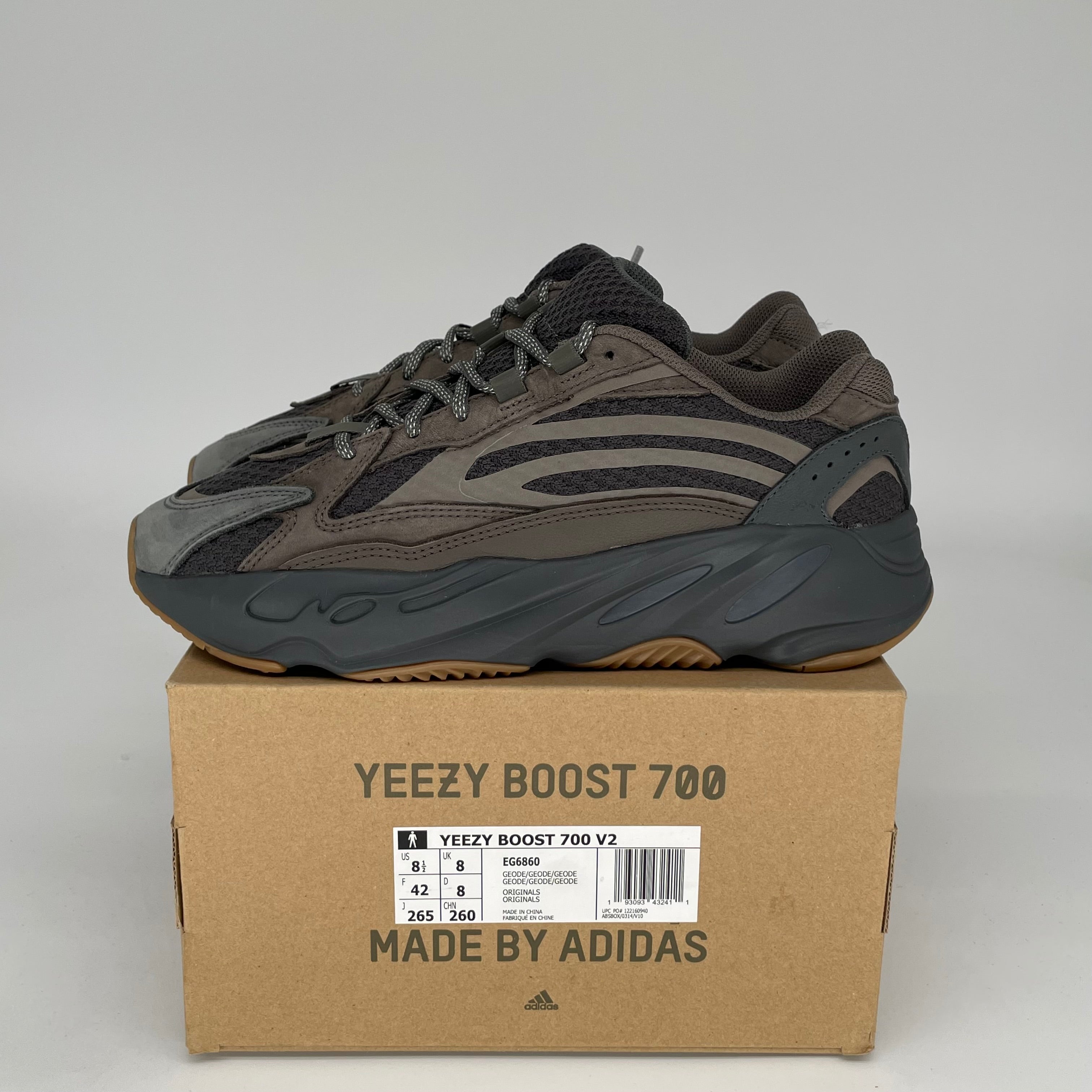 Adidas Yeezy 700 V2 Geode Sneakers - Men's Size 8.5 (EG6860) | Comfortable Running Shoes for Casual Wear & Street Style Fashion