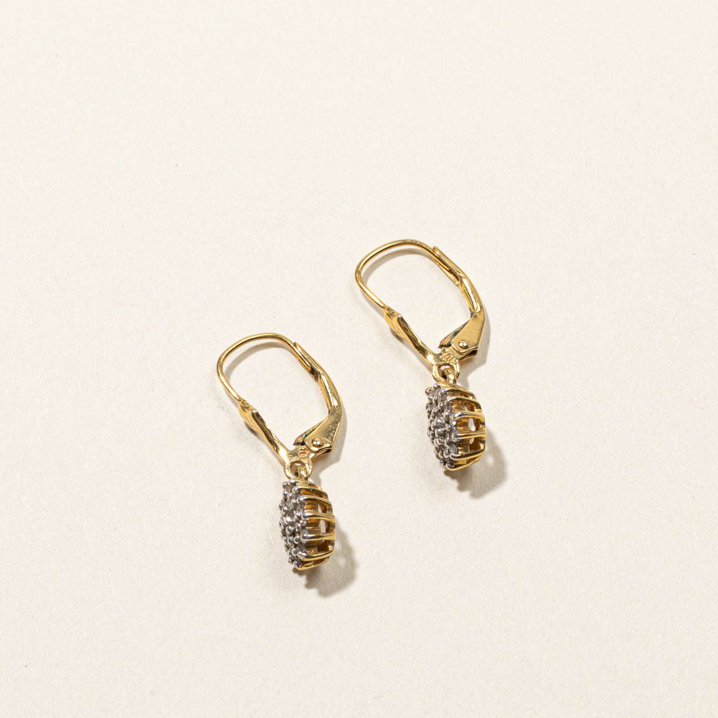 0.16ctw Cluster Diamond Dangle Earrings for Women - Elegant Wedding, Party & Evening Jewelry Gift