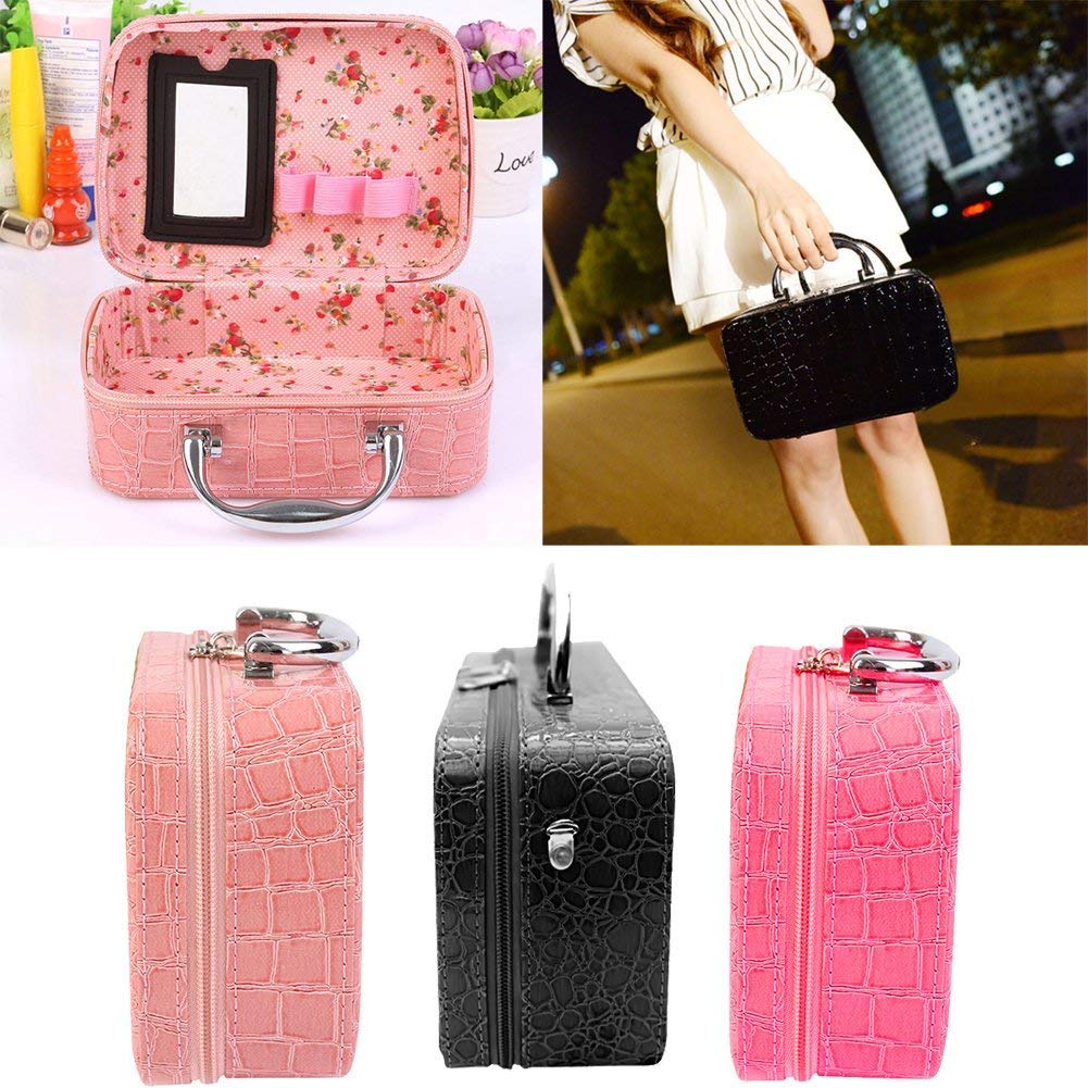 Vichip Cosmetic Jewelry Organizer Box with Mirror - Perfect for Makeup & Travel