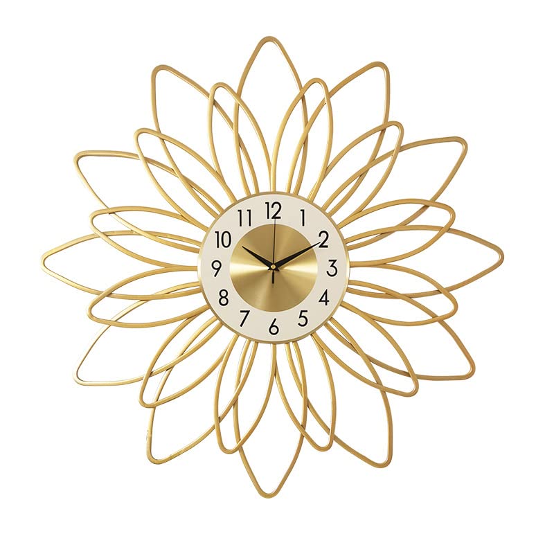 Stylish Gold Wall Clock for Living Room & Dining Room - Modern Decorative Hanging Clock for Home Office Decor | Perfect for Farmhouse, Bedroom, and Kitchen Wall Decor
