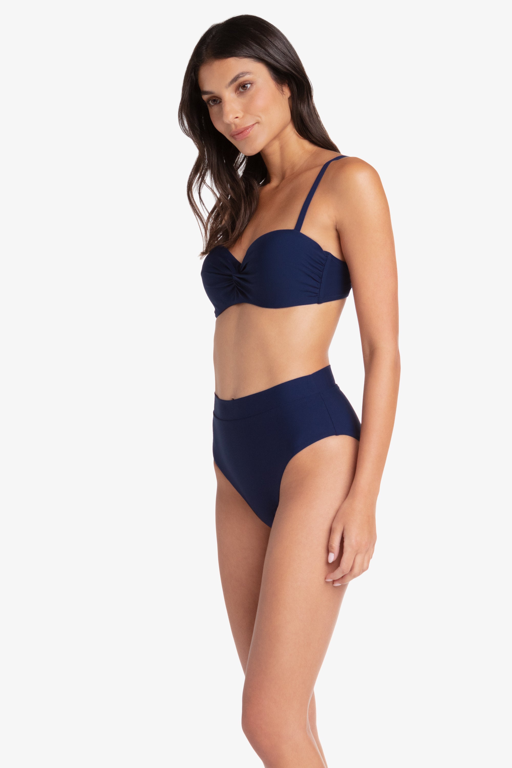 Comfortable Twist Underwire Bra in Navy Blue - Perfect for Everyday Wear and Support