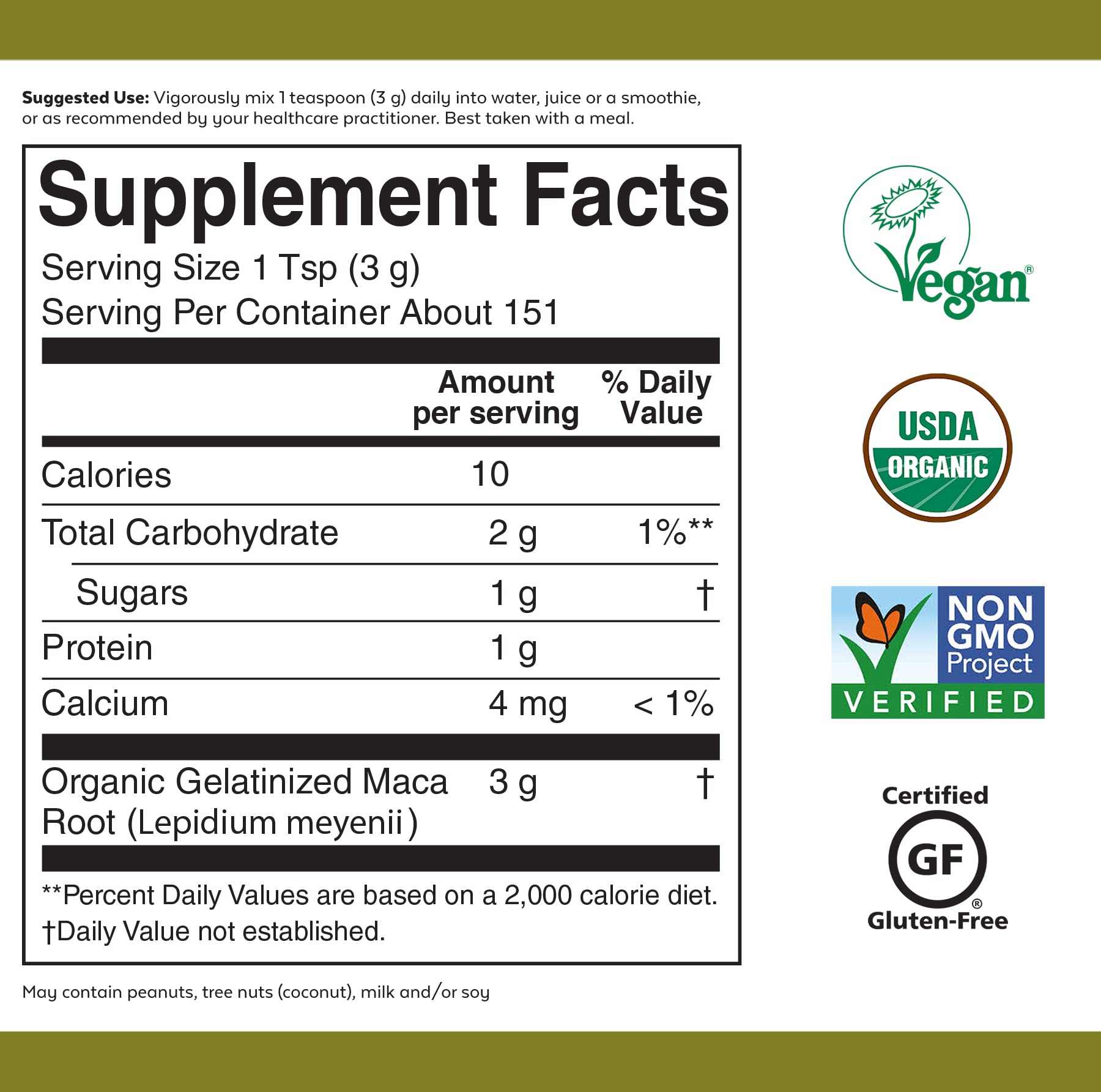 Viva Naturals Organic Gelatinized Maca Powder - 16oz (1lb) Peruvian Superfood for Energy & Vitality, Certified USDA Organic, Gluten-Free, Non-GMO - Perfect for Smoothies, Baking & Natural Energy Boost