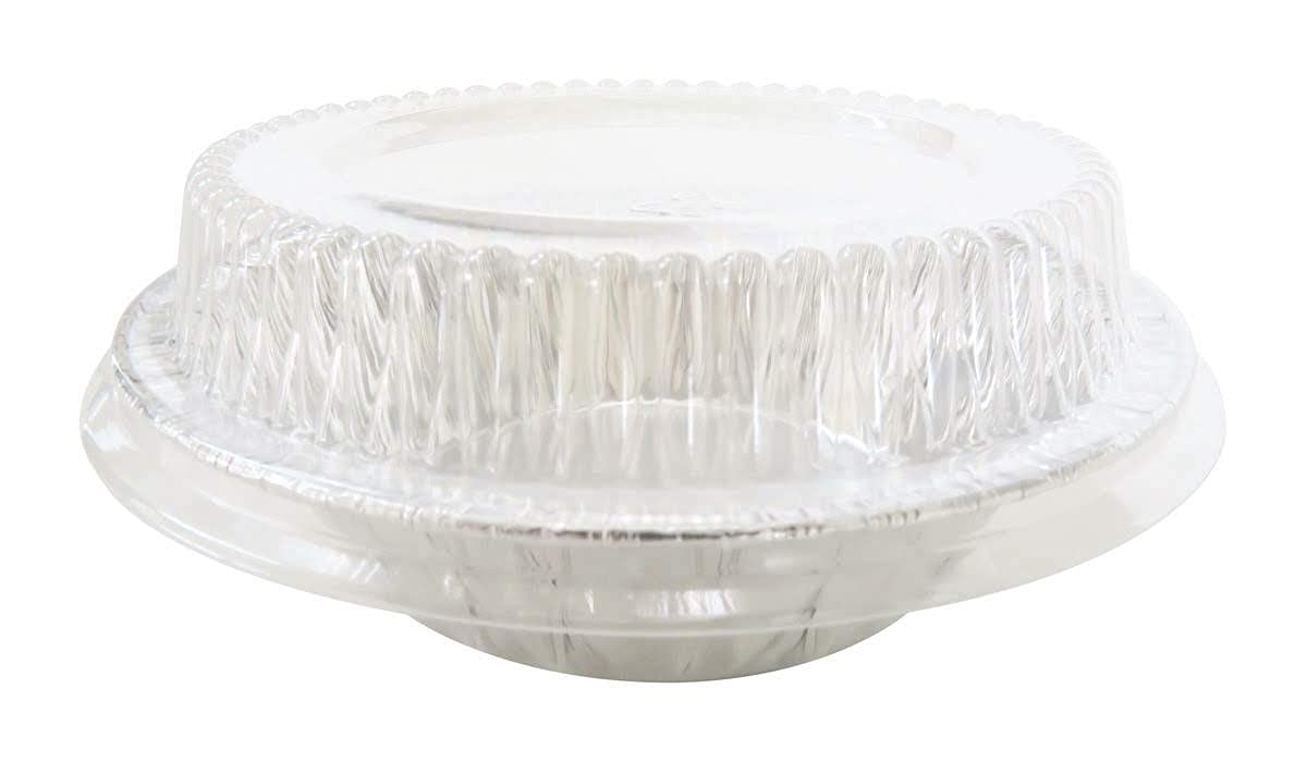 KitchenDance 5 Inch Mini Pie Tins with Lids - Premium Aluminum Pie Pans for Baking Pies, Tarts, Cobblers & Cakes - Reusable Non-Stick Bakeware for Professional & Home Kitchens (500 Pack, Silver) - Perfect for Holiday Baking, Potlucks & Dessert Parties