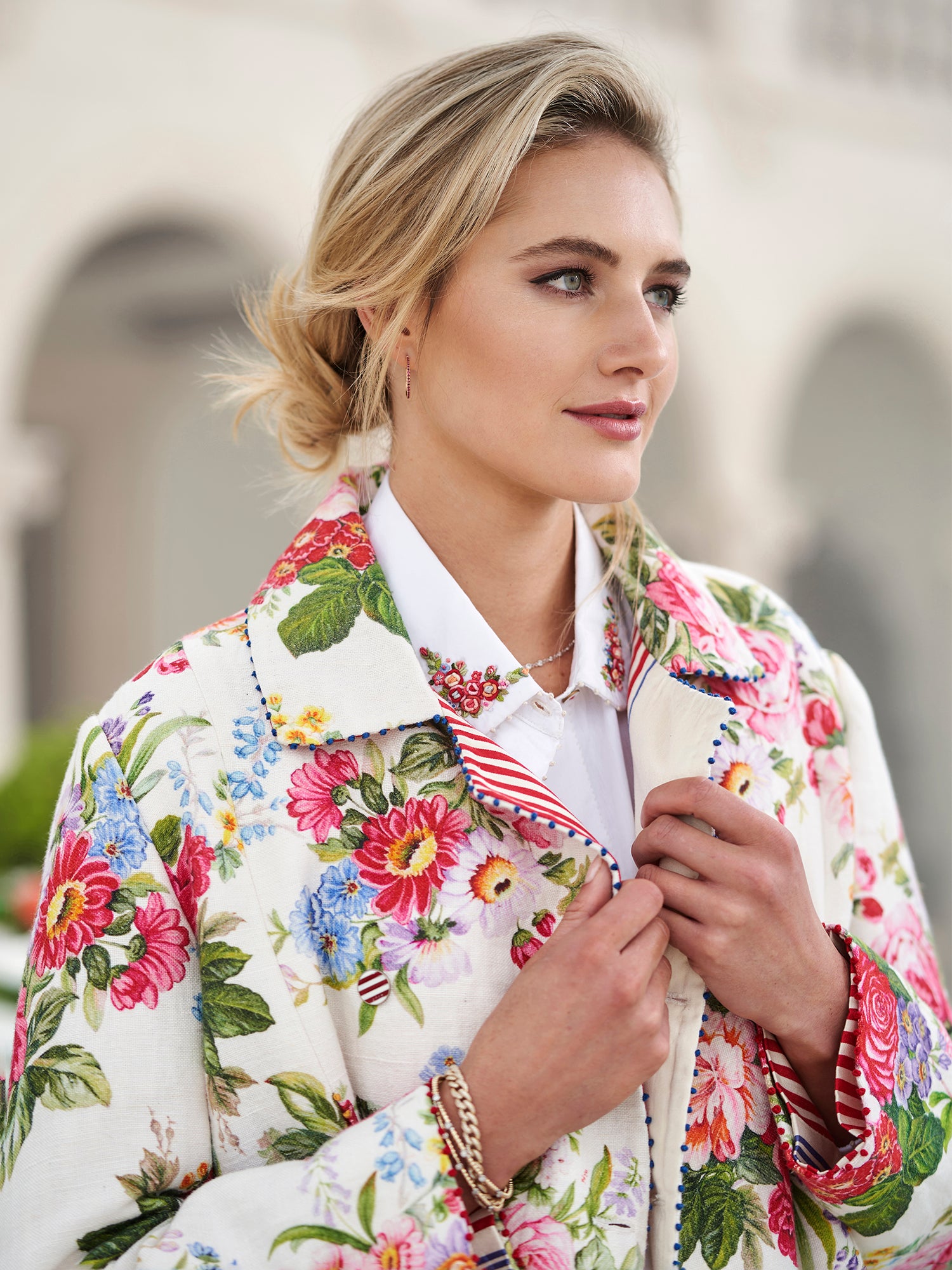 Gesine Reversible Linen Jacket for Women - Lightweight Summer Cardigan with Pockets - Perfect for Travel, Beach Cover-Up & Casual Outfits