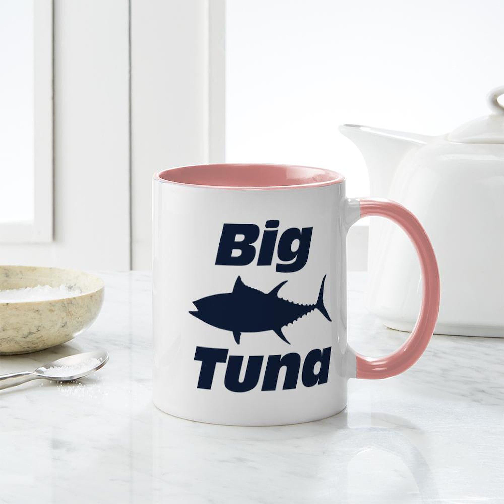 Big Tuna Ceramic Coffee Mug 11 oz (325ml) - Funny Fishing Gift for Men & Women - Perfect for Office, Camping, and Home Use