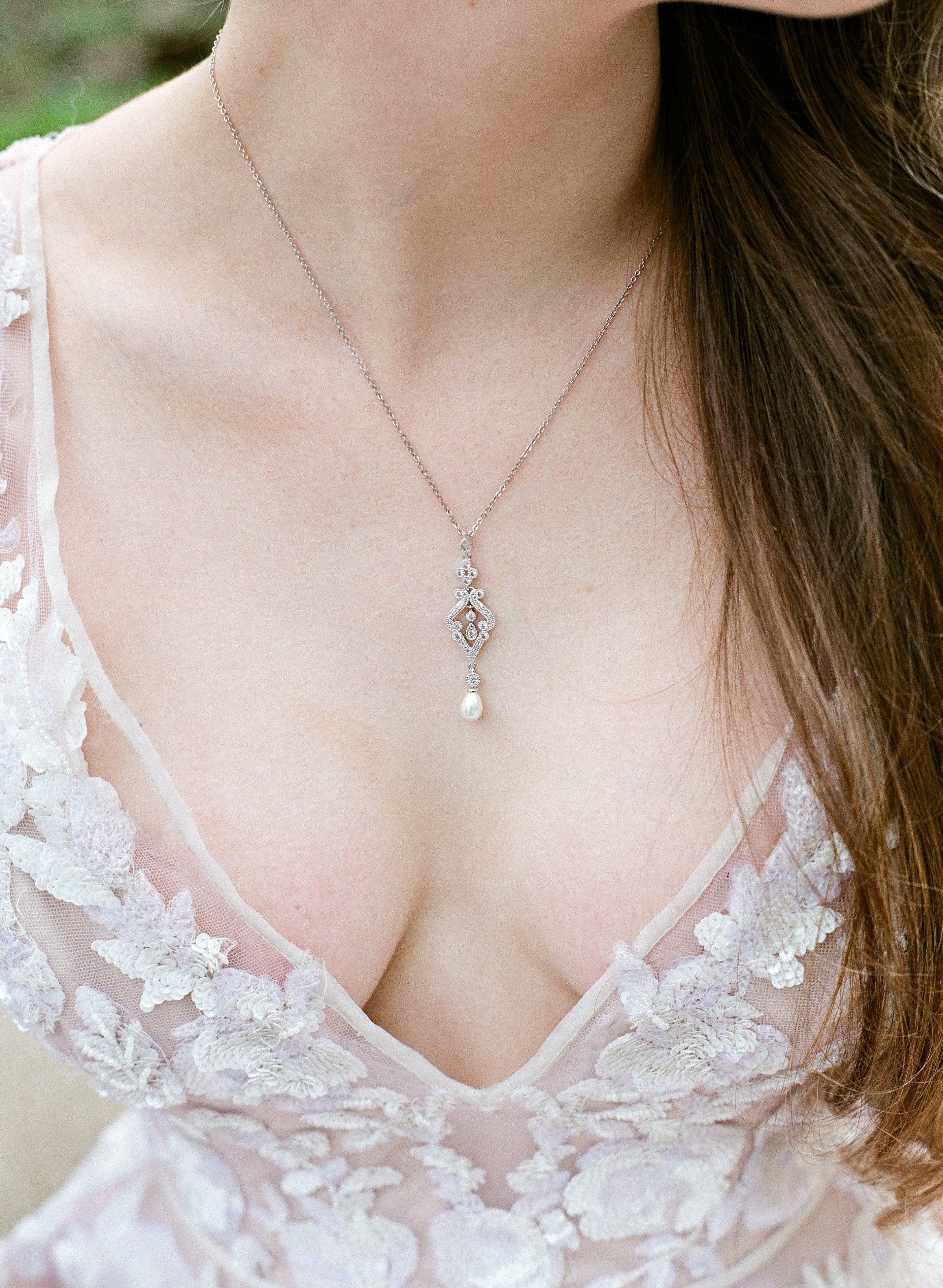 AURELIE Sterling Silver Earrings and Necklace Set for Women - Elegant Jewelry Gift for Birthday, Anniversary & Special Occasions