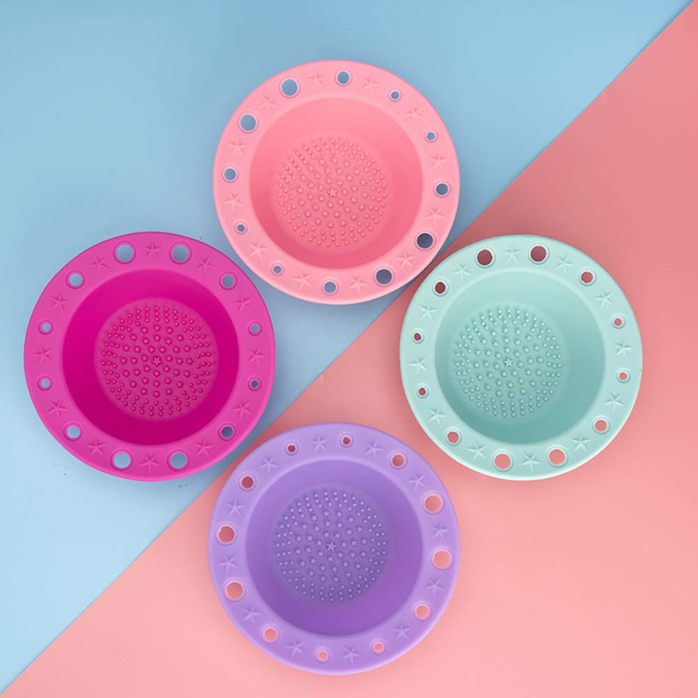 1 Pc Silicone Makeup Brush Egg Cleaner - Gentle Scrub Board for Cleaning Cosmetic Brushes - Perfect for Home & Professional Makeup Brush Care