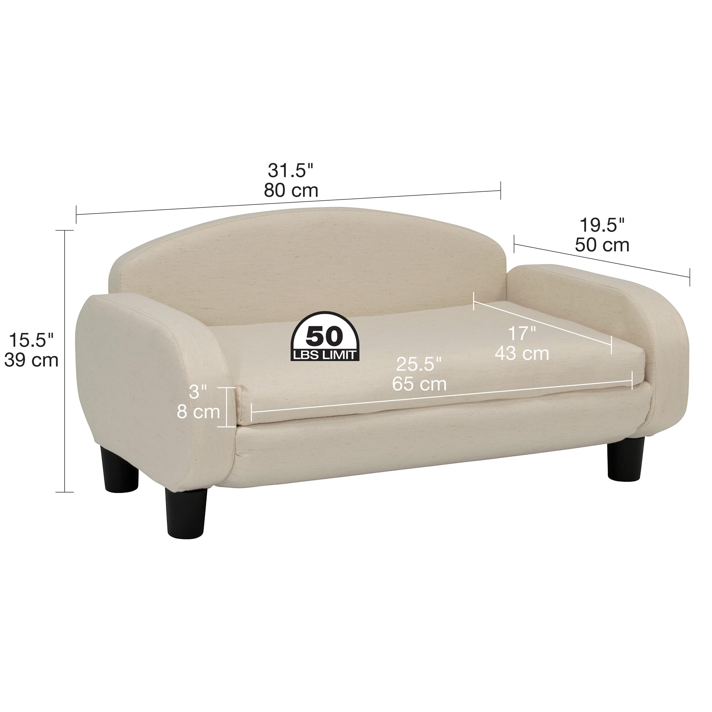 Modern Pet Sofa for Dogs & Cats - 31.5
