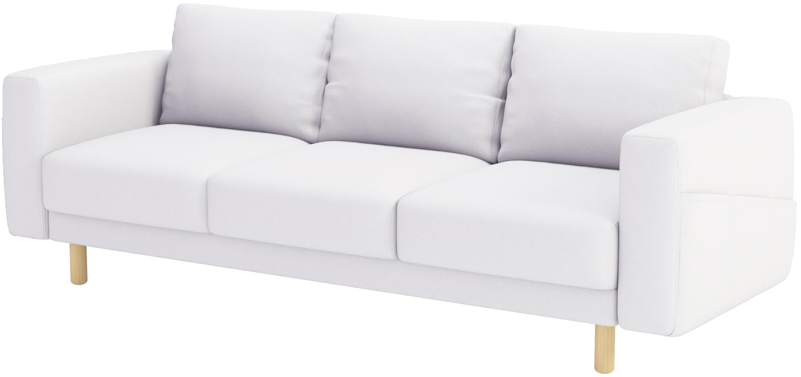 Durable 3-Seat Sofa Cover Slipcover - Custom Made for IKEA Norsborg Sofa Couch - Cotton White Fabric Replacement - Perfect for Living Room, Bedroom & Home Decor Protection