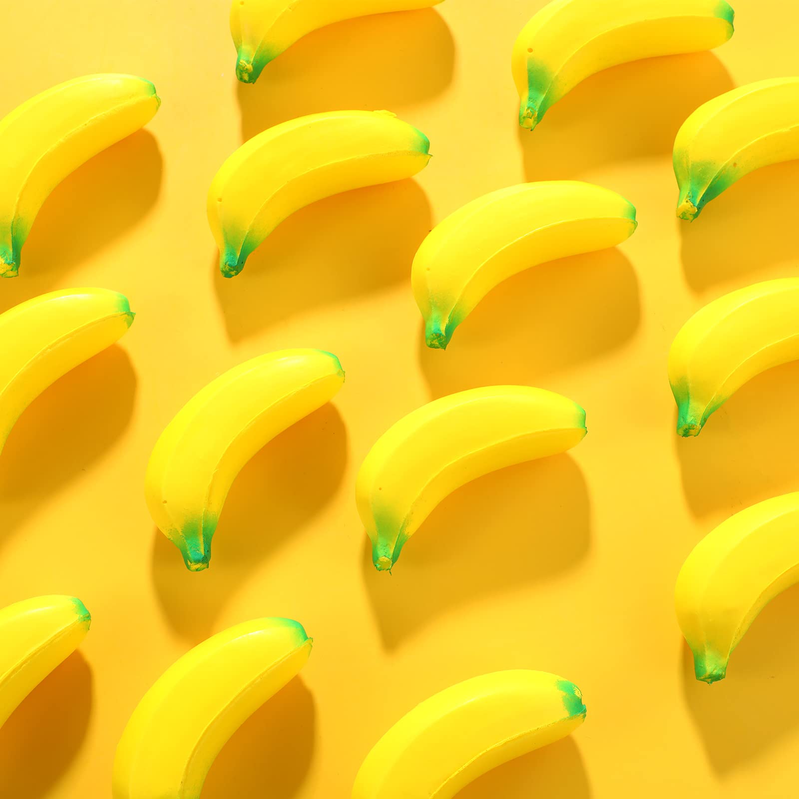 Jerify 100 Pcs Stretchy Banana Stress Relief Toys - Realistic PU Foam Fidget Toys for Adults & Teens (2.36 Inch) - Perfect for Anxiety Relief, Office Desk, Classroom & Party Favors