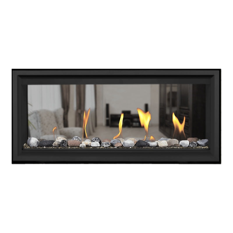 Napoleon Vector 38 See-Through Linear Direct Vent Gas Fireplace - LV38N2 1 | Modern Home Heating Solution for Living Rooms & Patios
