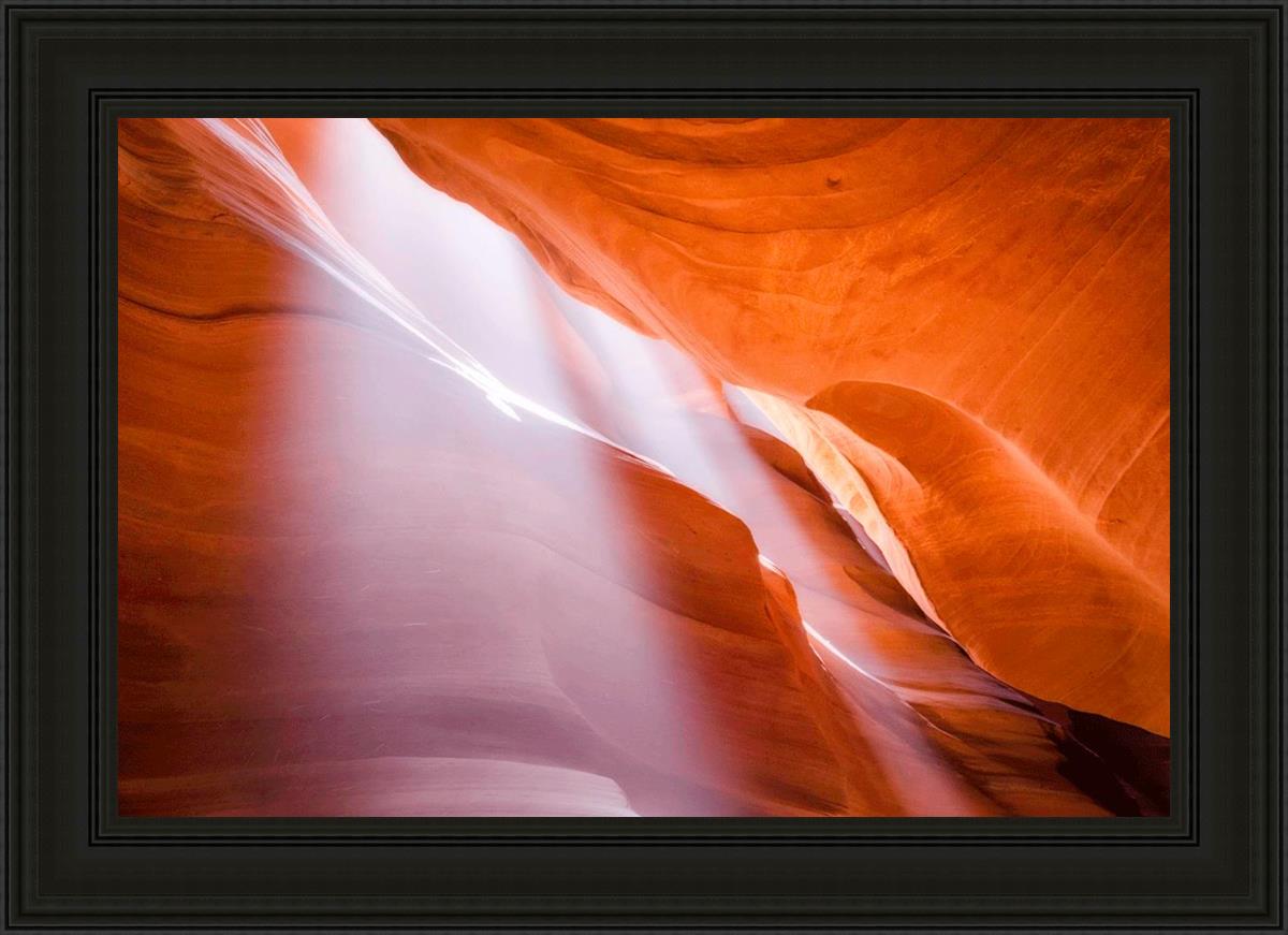 Stunning Antelope Canyon Light Shafts Photography - Natural Sunbeams in Slot Canyon - Perfect for Wall Art, Travel Inspiration & Desert Landscape Decor
