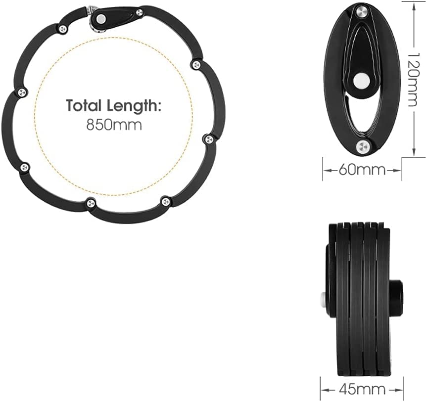 Heavy Duty Anti-Theft Bicycle Lock - Foldable Bike Chain Lock with Password Protection for Road Bikes, E-Bikes & Scooters | Secure Cycling Accessories for Urban Commuting & Outdoor Adventures