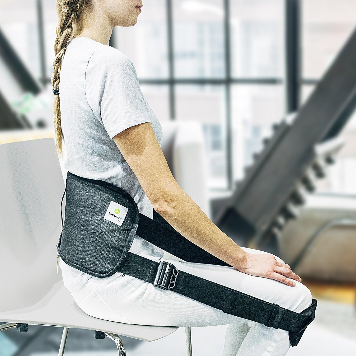 BetterBack® Posture Corrector for Sitting - Doctor Recommended Back Pain Relief & Lumbar Support (As Seen on Shark Tank) - Adjustable Straps for Ergonomic Chair Support - Perfect for Office, Driving, Gaming & Studying
