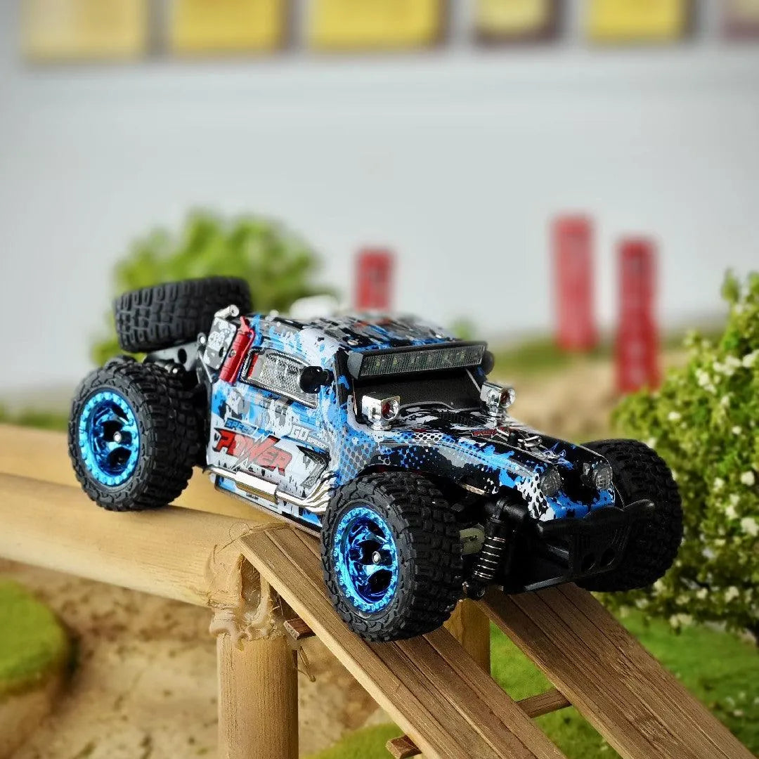 WLTOYS 284161 2.4G 4WD 1/28 Scale 30KM/H High Speed Brushed RC Off-Road Truck with LED Lights - Perfect for Indoor & Outdoor Racing, Backyard Adventures and Kids Birthday Gifts