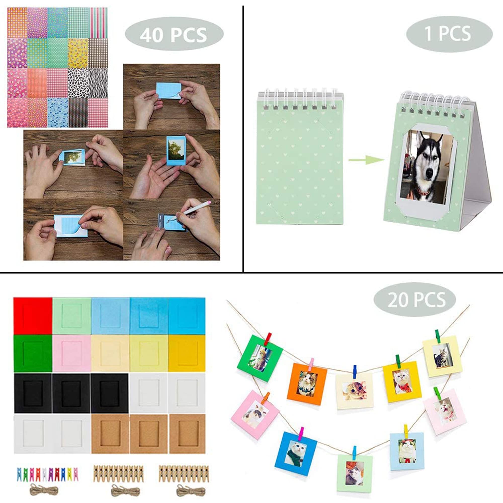RISOU Mini 12 Camera Accessories Bundle - Compatible with Fujifilm Instax Mini 12 - Includes Camera Case, Photo Album, Lens Filters, Wall Frames, Stickers & Pen (12-in-1 Green Kit) - Perfect for Travel, Parties & Photo Gifts