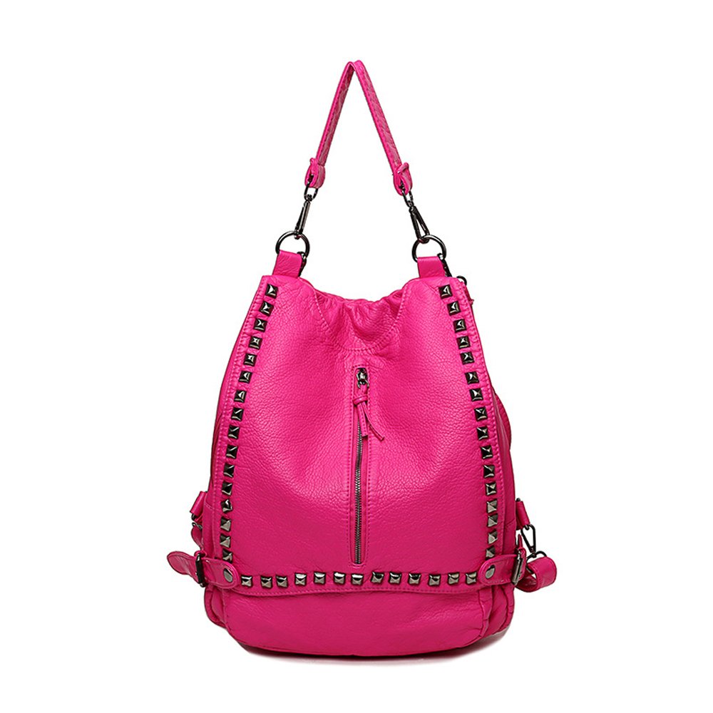 ANSAN Women's PU Leather Backpack - Large Capacity Travel Bag for Work & School