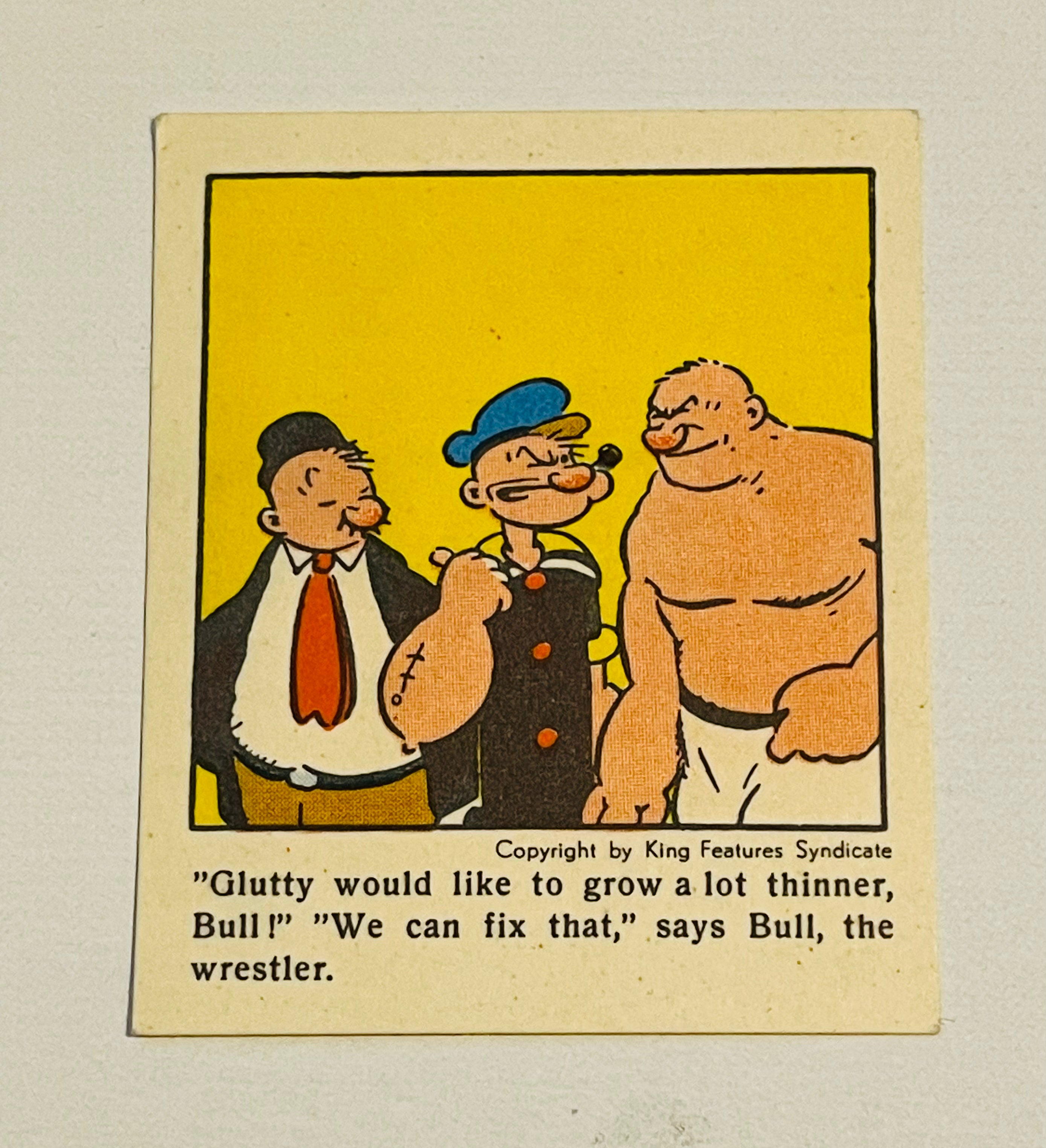 Vintage 1954 Popeye Collectible Trading Card - Rare & Authentic for Collectors, Display, and Nostalgic Gift Giving