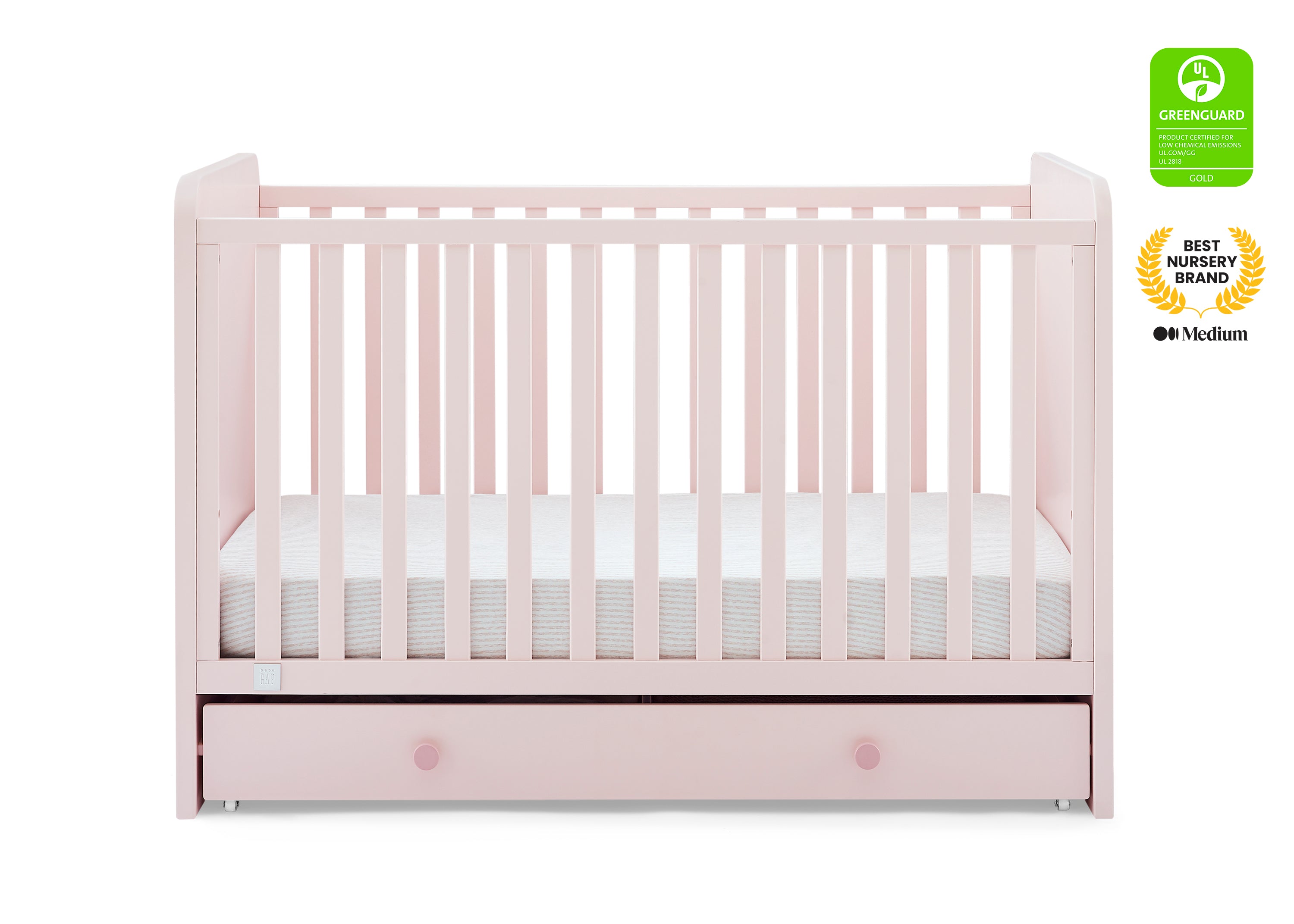 BabyGap Graham 4-in-1 Convertible Crib with Storage Drawer - Nursery Furniture for Newborns to Toddlers - Perfect for Small Spaces & Modern Nurseries