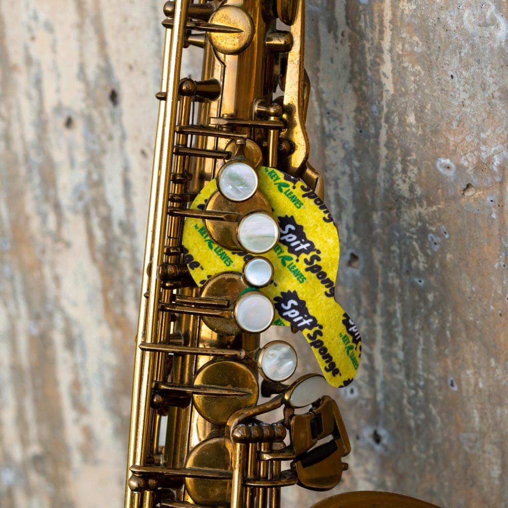 Premium Saxophone Key Leaves Bundle with Key Props, Spit Sponge & Organic Cork Grease - Saxophone Pad Dryer & Maintenance Kit for Professional Musicians & Students - Perfect for Jazz, Classical & Band Performances