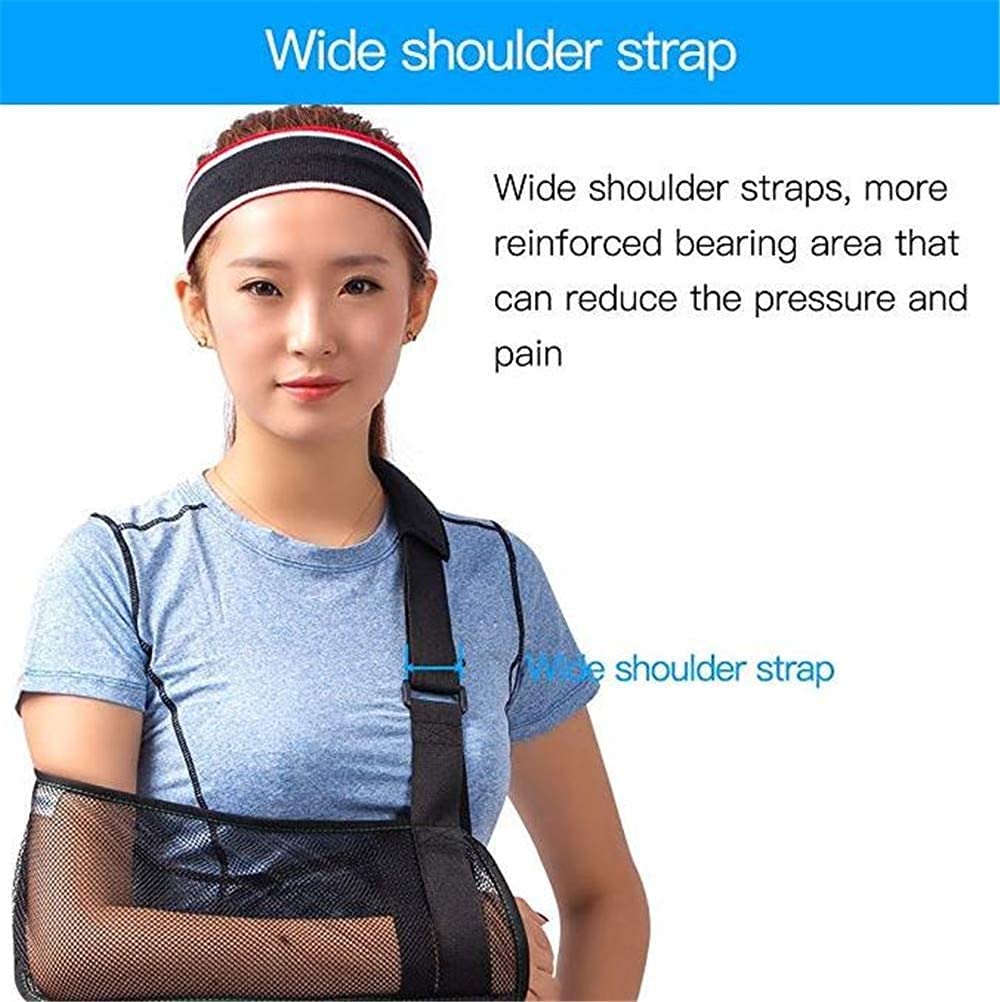 **Lightweight Breathable Mesh Arm Sling for Adults - Shoulder Immobilizer with Rotating Cuff, Wrist & Forearm Support (Large Size) - Ideal for Post-Surgery, Injury Recovery & Comfortable Daily Use**