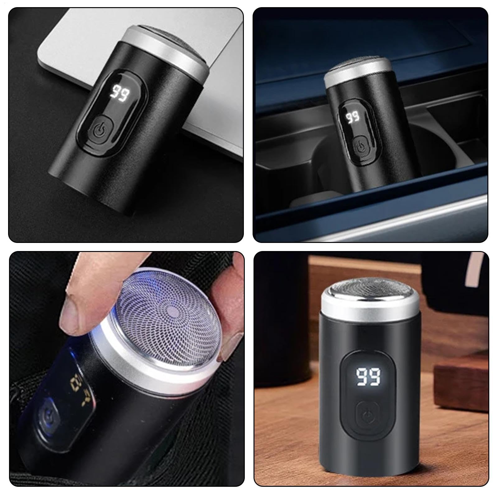 USB Rechargeable Waterproof Travel Electric Shaver for Men - Compact Portable Pocket Shaver for Face & Body Grooming, Perfect for Car, Business Trips & Outdoor Adventures