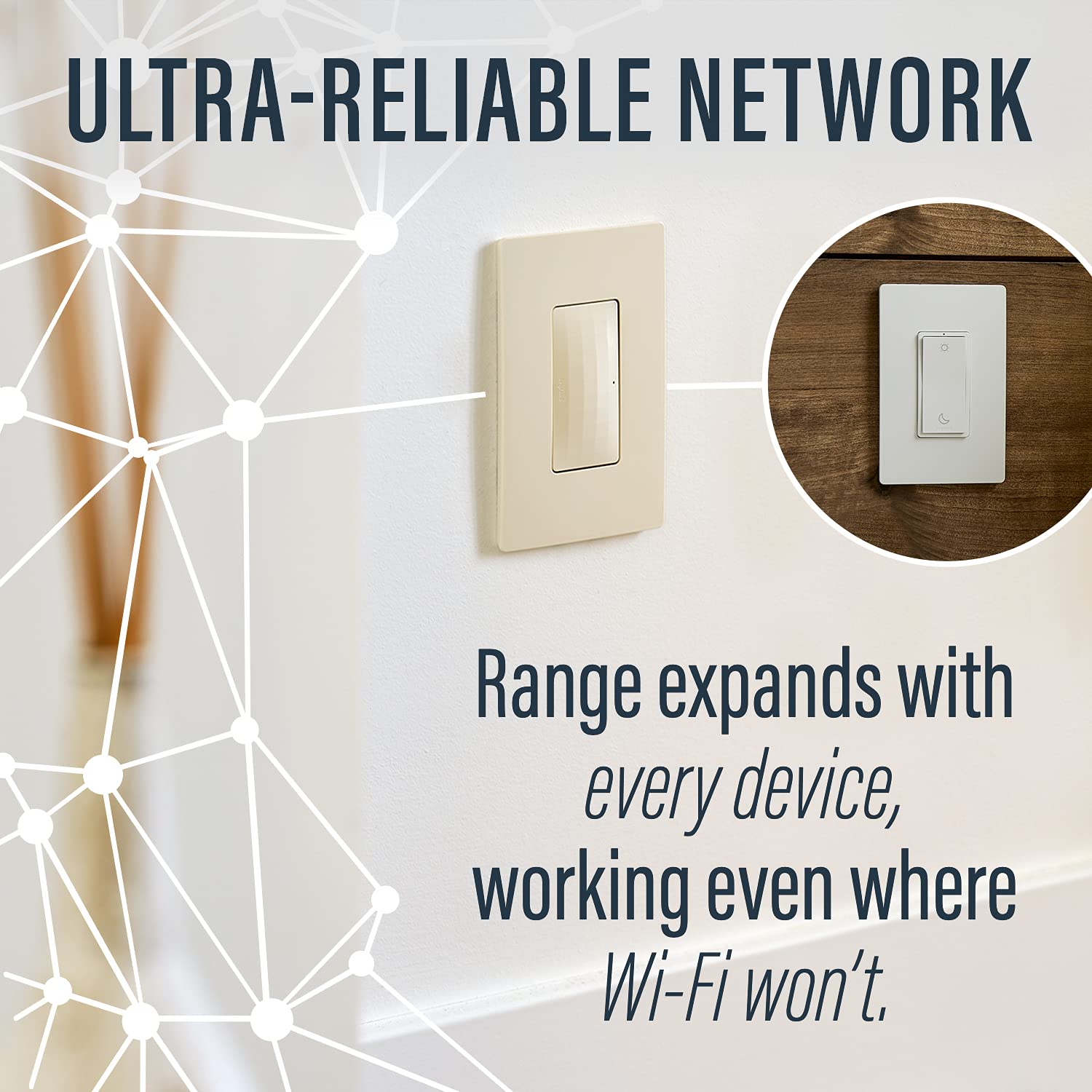 Legrand Radiant WNRL33NI Wireless Smart Light Switch - Works with Alexa, Google Assistant & Apple HomeKit - Netatmo Enabled for Home/Away Automation - Nickel Finish (1-Pack) | Perfect for Smart Homes, Bedrooms & Living Rooms