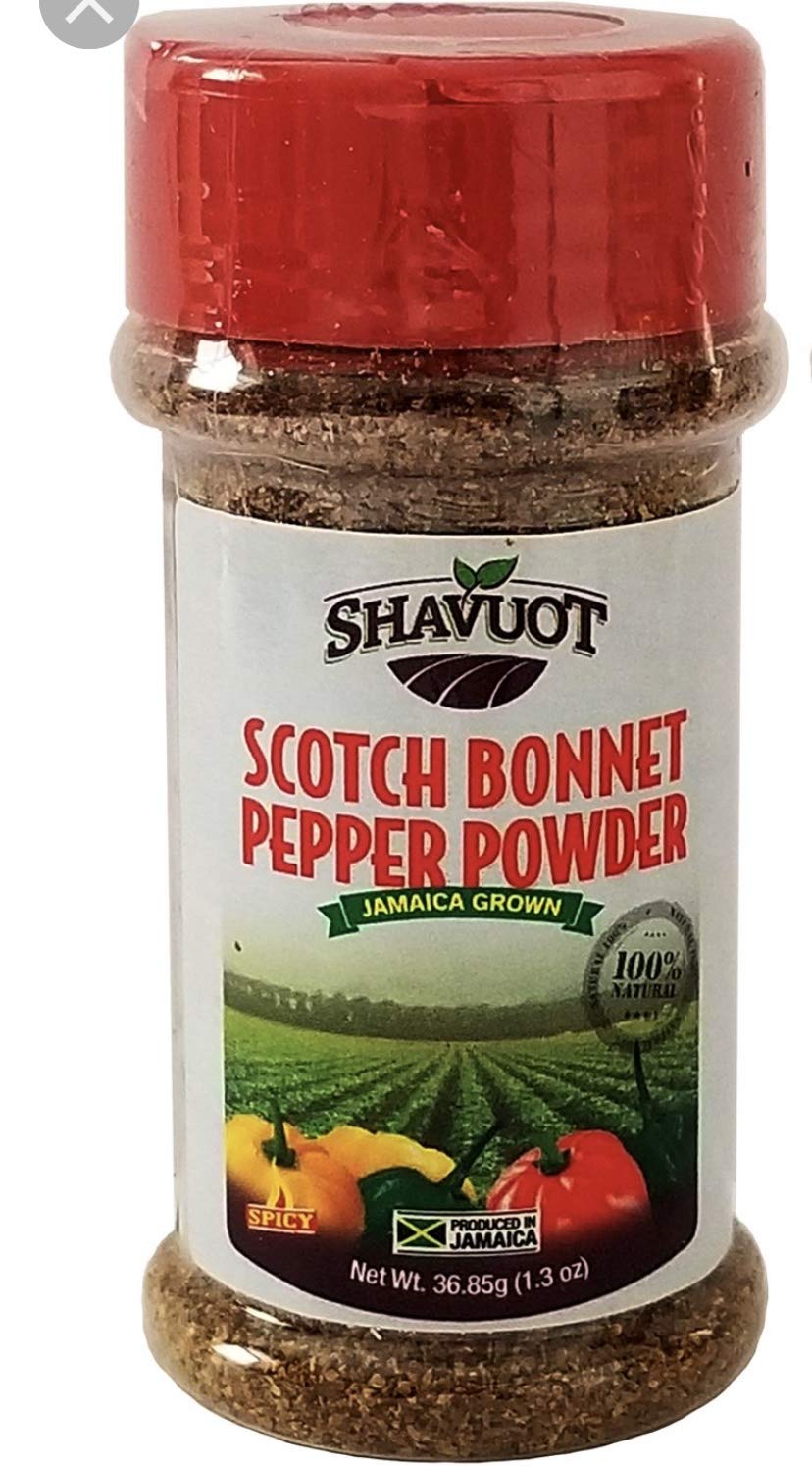 Premium Shavuot Scotch Bonnet Pepper Powder - Hot Chili Spice (2-Pack) - Perfect for Caribbean Cooking, Jerk Seasoning & Spicy Food Lovers