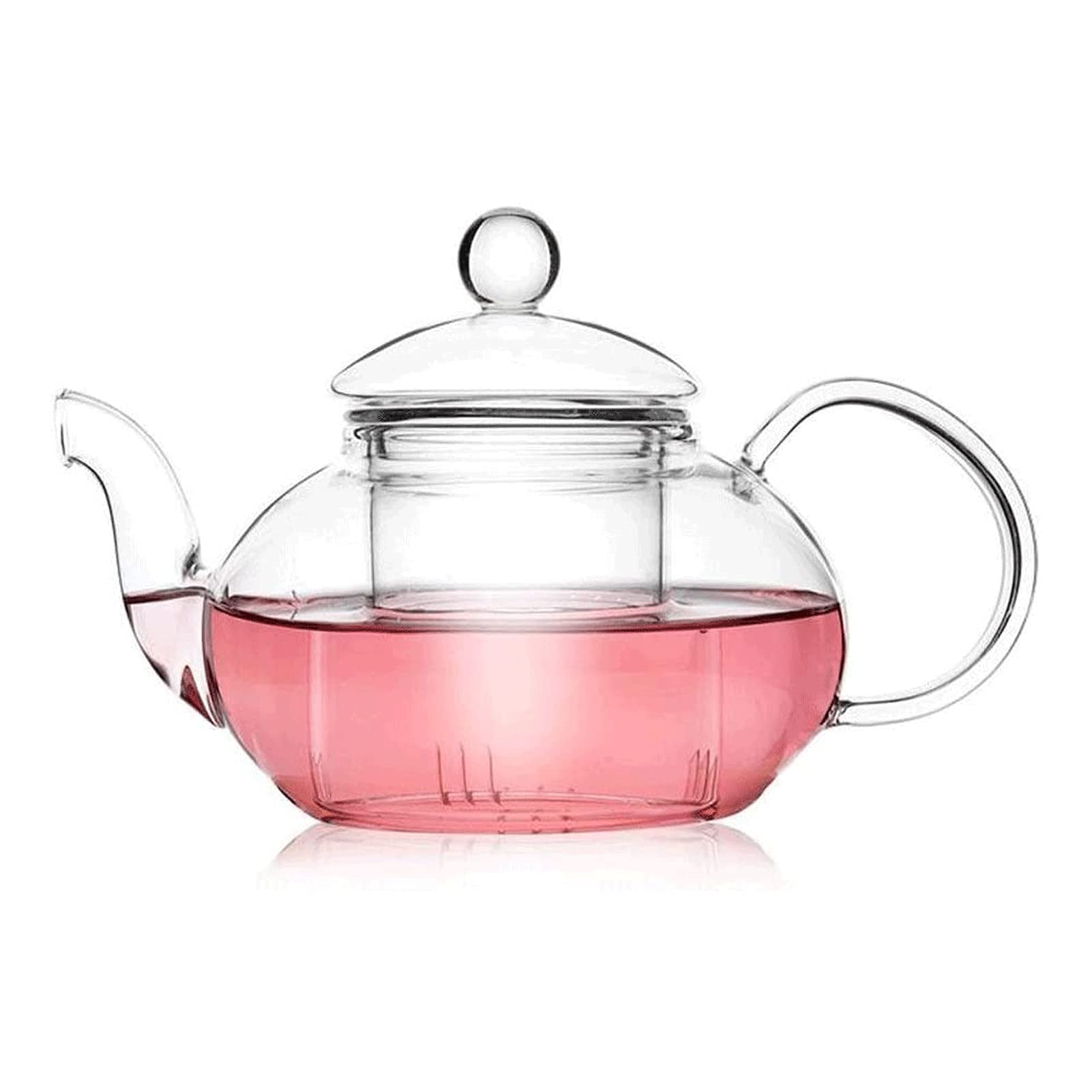 Premium 800ml Borosilicate Glass Teapot with Stainless Steel Infuser & Lid - Stovetop Safe Flower & Loose Leaf Tea Kettle for Blooming Tea, Herbal Tea & Tea Bags - Perfect for Home, Office & Gift Giving