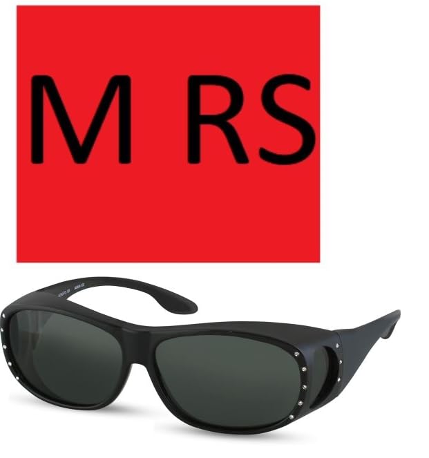 Medium Black Frame Smoke Lens With Rhinestone