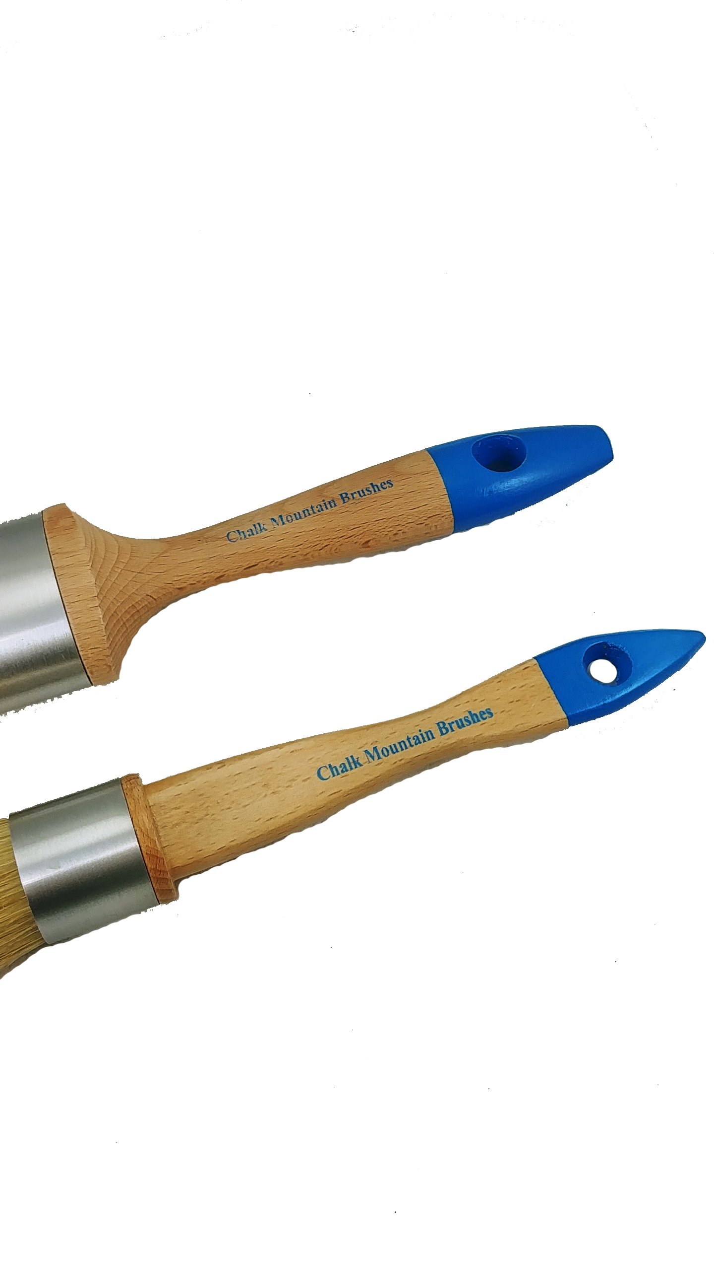 Premium Chalk Paint Brush Set - Small Detailing & Medium Boar Bristle Brushes for Furniture Painting (2-Pack) - Ideal for DIY Home Decor, Chalk Painting Projects & Fine Detail Work