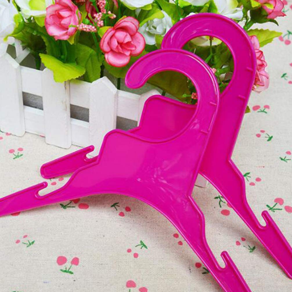 POPETPOP 10-Piece Plastic Dog Clothes Hangers Set - Durable Puppy Apparel Organizer for Small Dog Wardrobe - Perfect for Pet Closet Storage & Travel Use