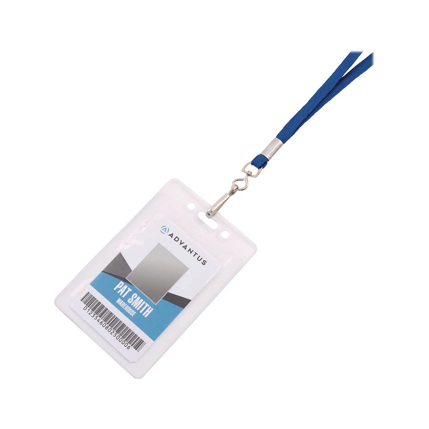 Advantus Premium Blue Lanyard with J Hook - 36 Inch, 100 Pack - Ideal for ID Badges, Keys, and Event Passes - Durable & Comfortable for Work, School, and Conferences