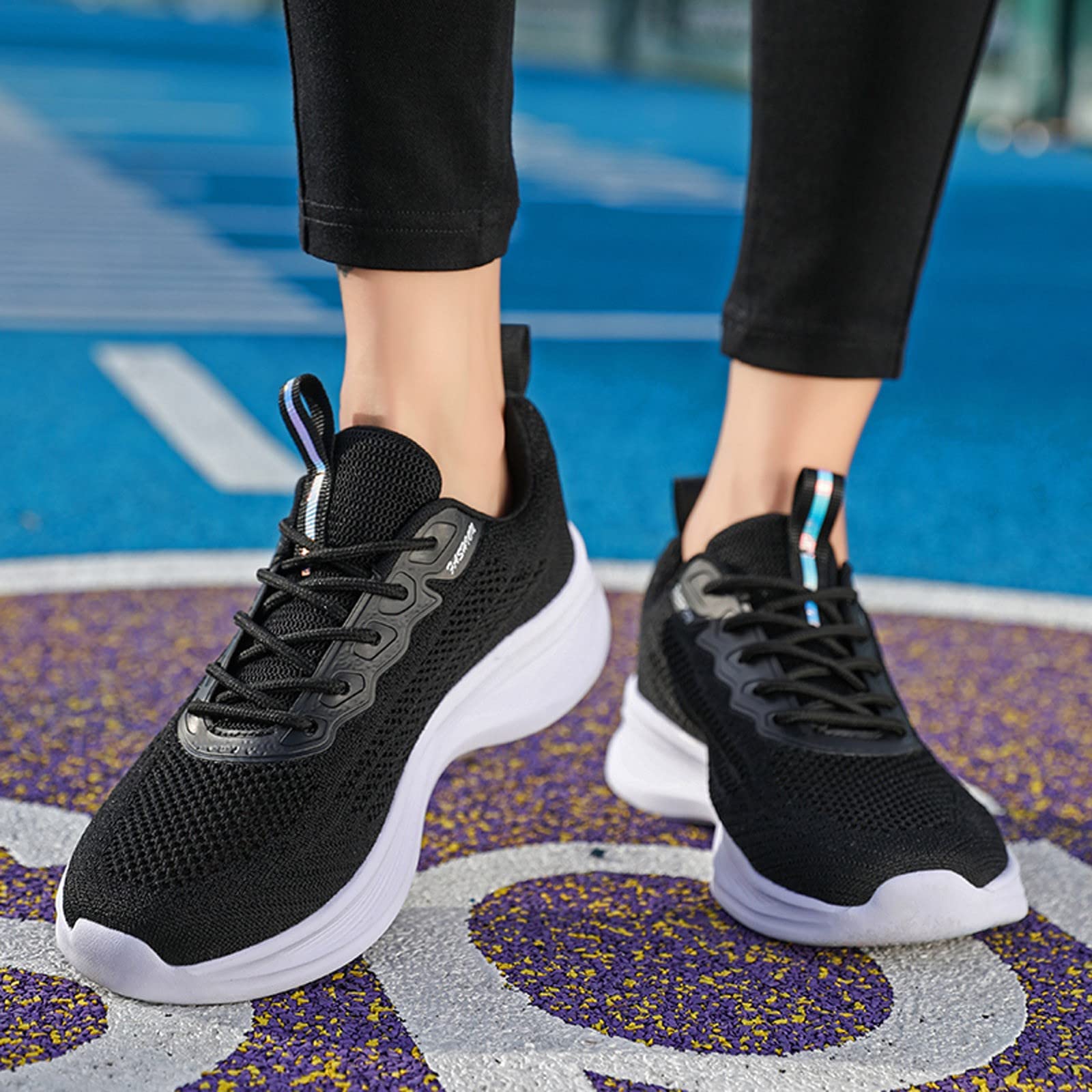 White Women's Running Shoes - Lightweight Athletic Trainers for Walking, Hiking & Outdoor Sports | Summer Casual Sneakers for Women | Perfect for Gym, Travel & Daily Wear