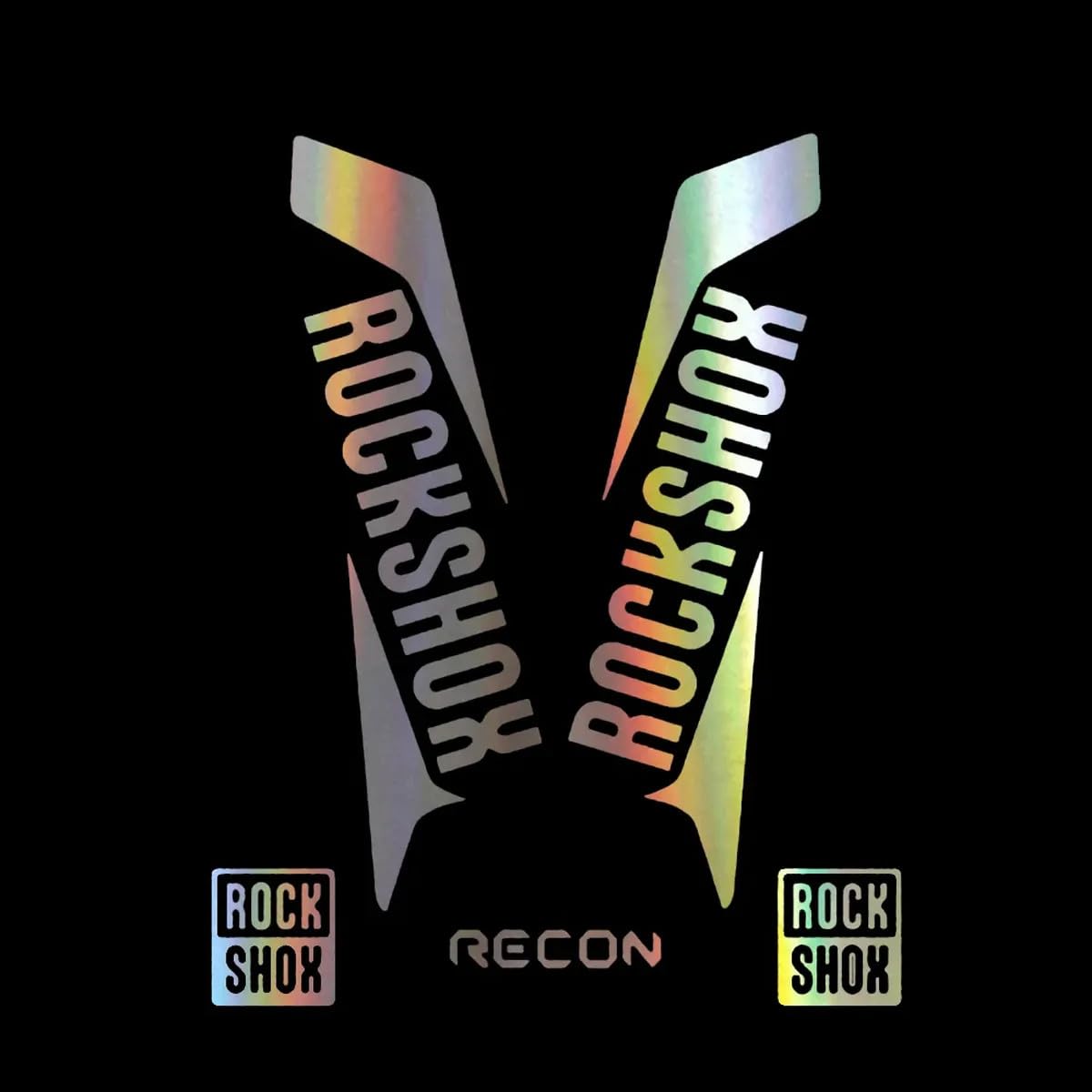 2024 New Rockshox Recon Style MTB Fork Decals - 18cm x 8cm Mountain Bike Stickers for Pike & Front Fork Decoration | Perfect for Bike Customization & Trail Riding Accessories