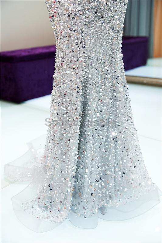 Sparkly Off Shoulder Beaded Mermaid Prom Dress for Evening Party & Special Occasions - Elegant Formal Gown for Homecoming, Wedding, Quinceañera & Black Tie Events