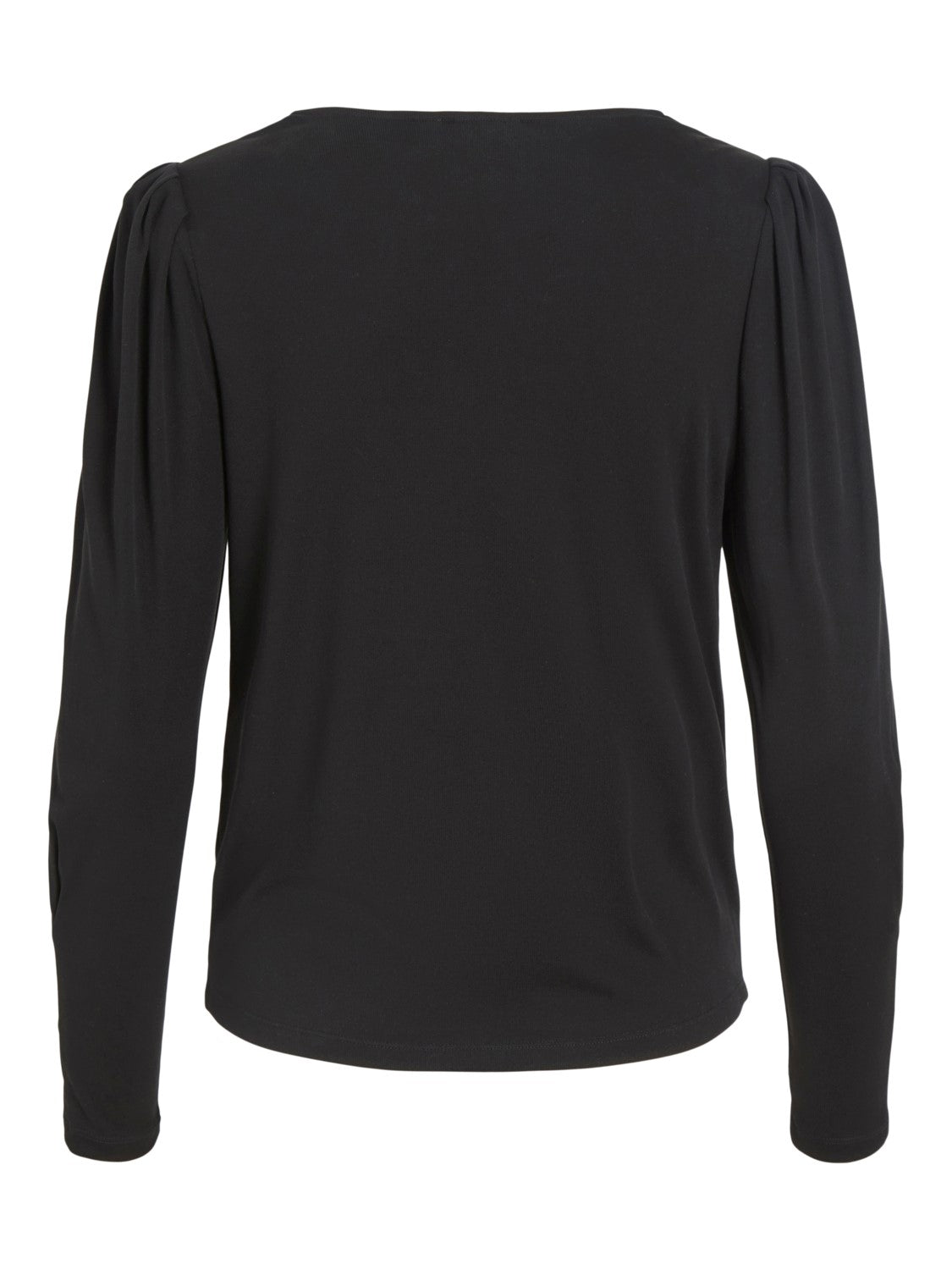 Liena Women's Waterfall Blouse - Flowy Long Sleeve V-Neck Tunic Top (Black) for Office Wear, Date Night & Special Occasions
