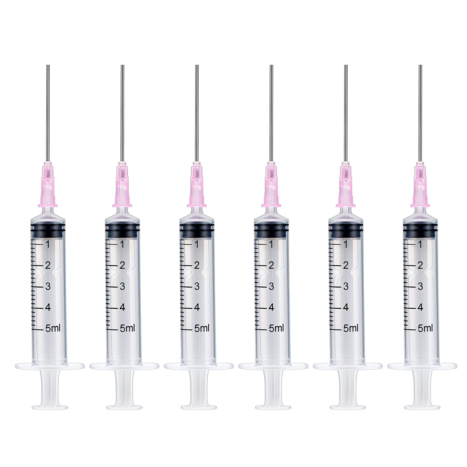6PCS 5ML/CC Ink Refill Syringe Set with Blunt Stainless Steel Needle Tips - Perfect for Fountain Pens, Printers & Craft Projects - Easy Ink Transfer & Precise Application