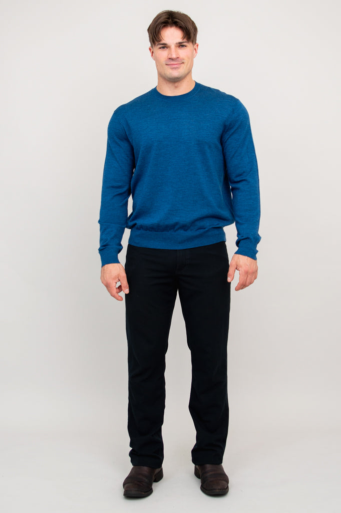 Premium Fraser Sweater for Men & Women - 100% Merino Wool, Soft & Warm Blue Pullover - Perfect for Winter Travel, Outdoor Adventures & Cozy Nights