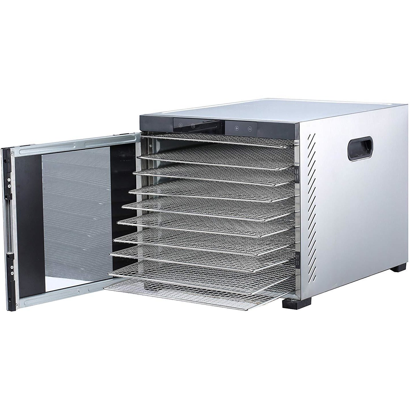 Samson Silent SB 1010 SS Stainless Steel Digital Food Dehydrator - 10 Trays for Jerky, Fruits & Herbs | Energy Efficient & Quiet Kitchen Appliance for Healthy Snacks & Food Preservation