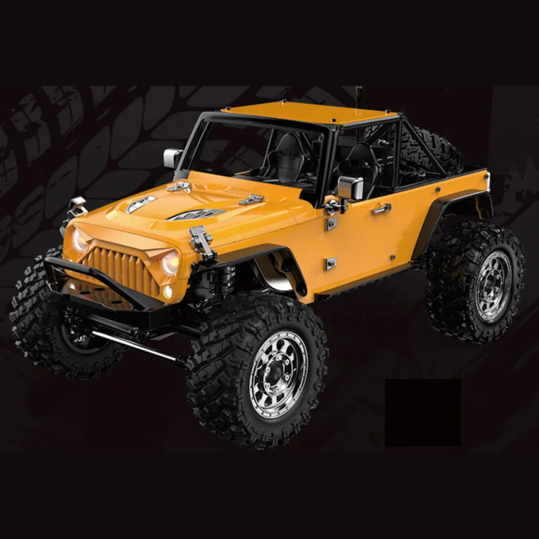 MJX Hyper Go H12Y+ 1/12 Scale High Speed RC Car - 3650 Brushless Motor, Durable Aluminum Shell, 4WD Off-Road Remote Control Truck (Yellow) - Perfect for Backyard Racing, Off-Road Adventures & RC Hobbyists