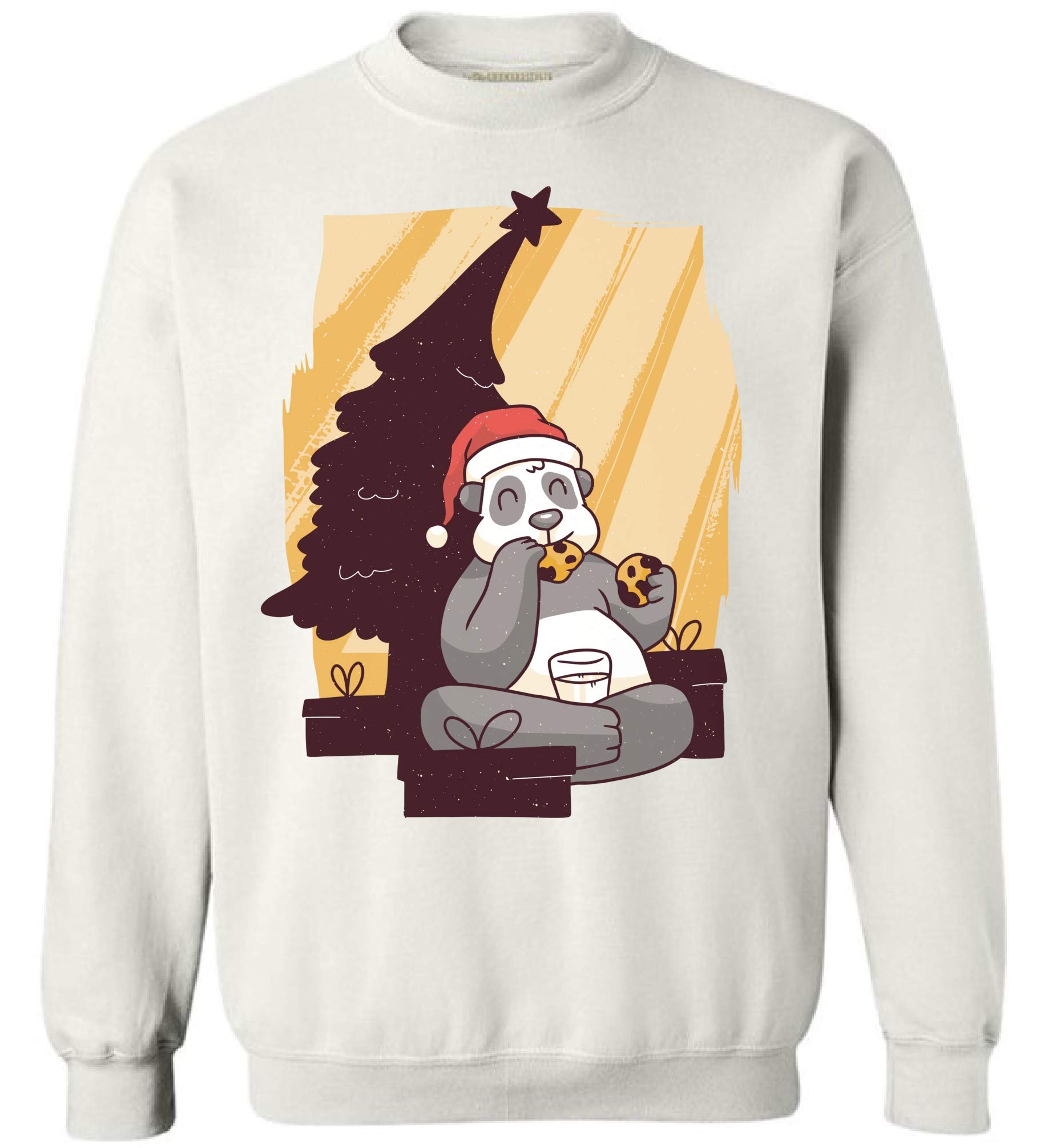 Awkward Styles Ugly Christmas Sweater - Funny Panda with Cookies Holiday Pullover | Perfect for Xmas Parties, Family Gatherings & Festive Photos