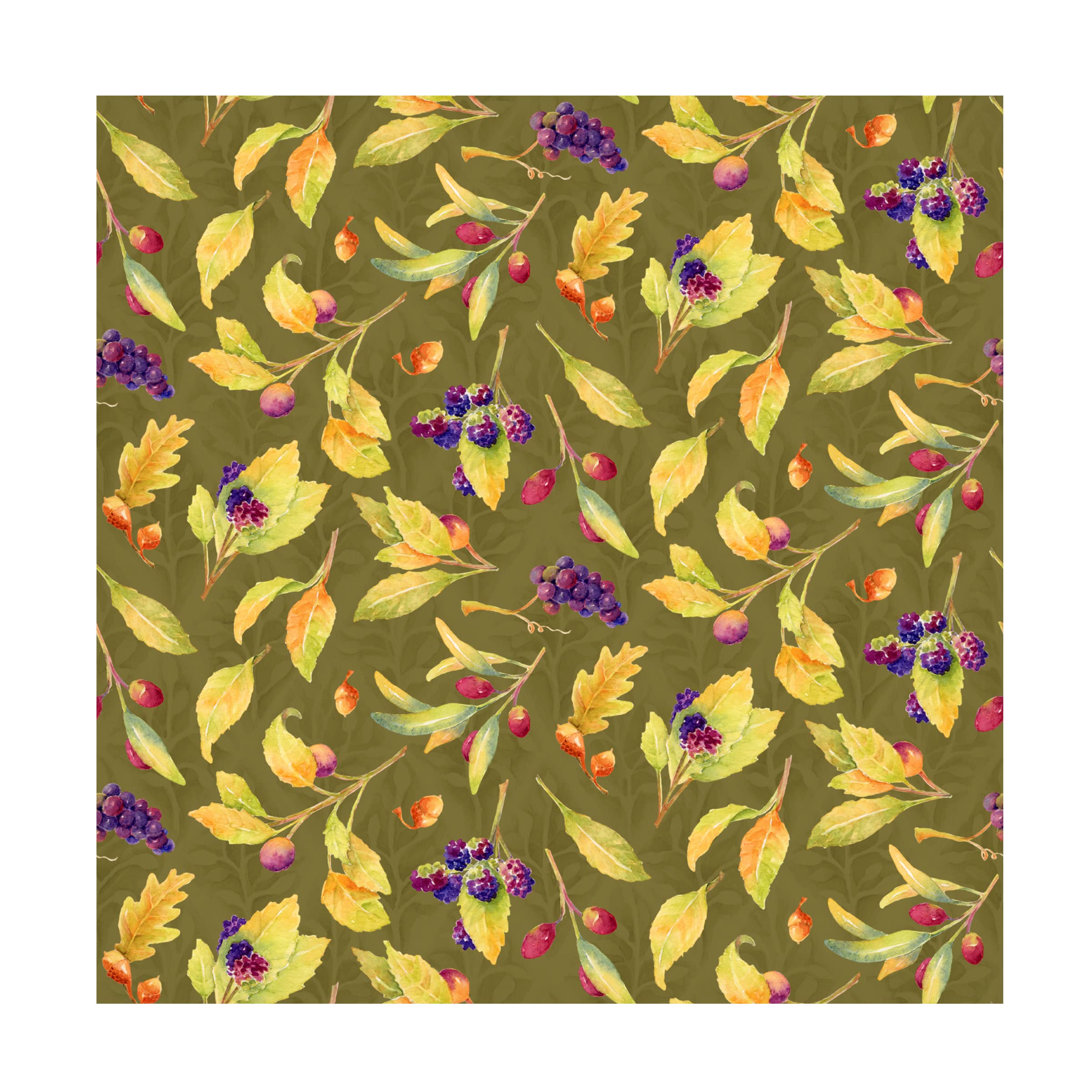 Yachal Design 'Giving Thanks Fruit Pattern' Canvas Wall Art Print - Perfect for Thanksgiving Home Decor, Kitchen Wall Art & Dining Room Decorations