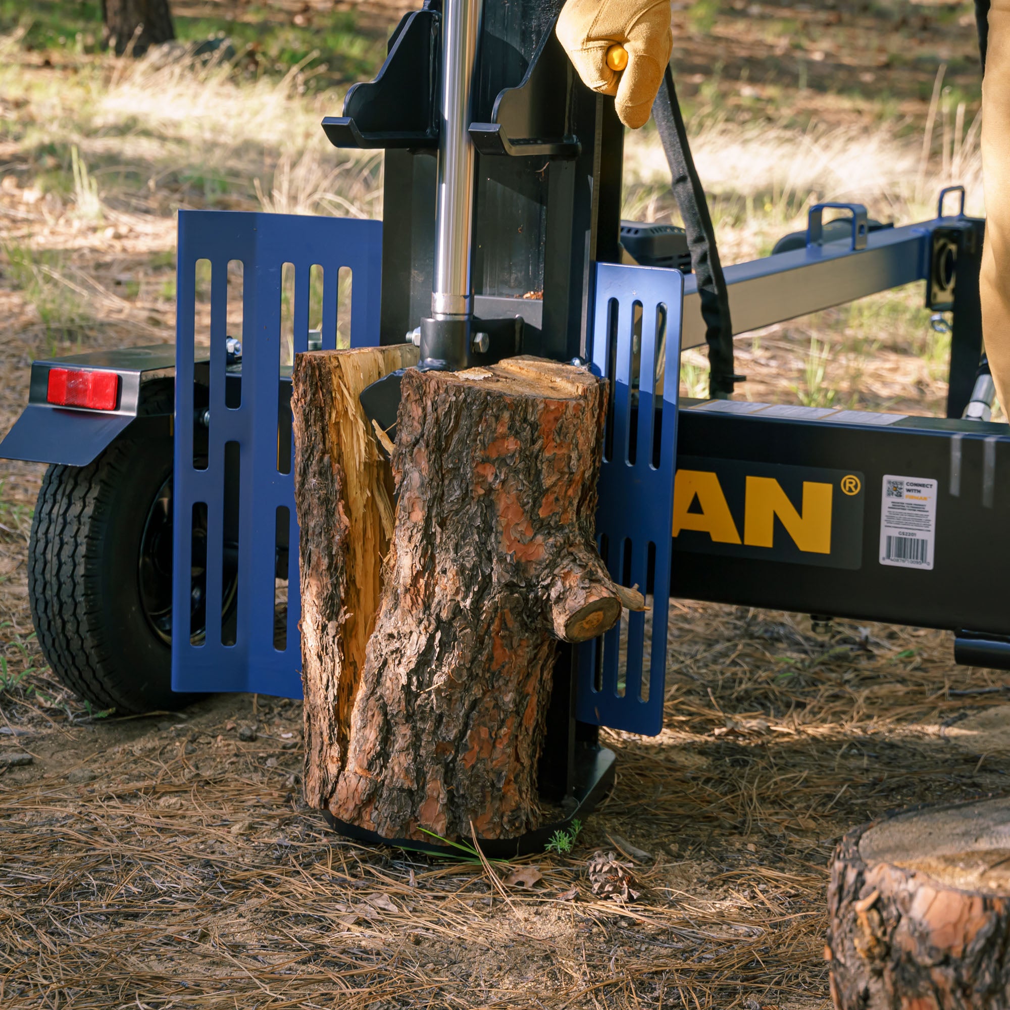 22 Ton Hydraulic Log Splitter for Firewood - Heavy Duty Wood Splitter for Home Heating, Fireplace & Outdoor Camping