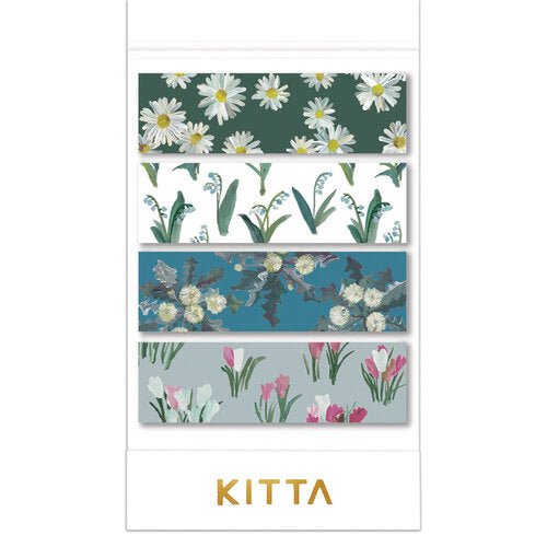 KING JIM KITTA Masking Tape Stickers Vol. 15 - Decorative Washi Tape for Scrapbooking, Journaling & DIY Crafts - Perfect for Bullet Journals, Gift Wrapping & Home Decor