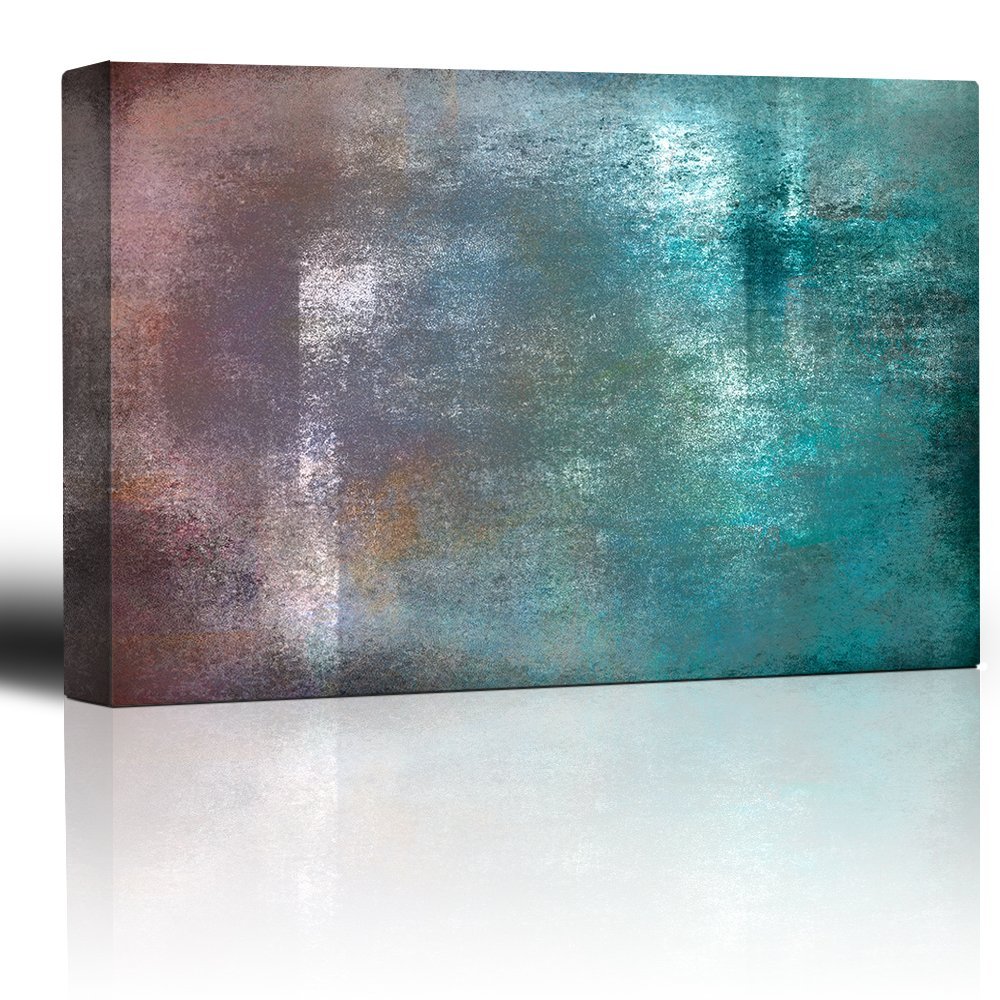 Red and Blue Gradient Watercolor Abstract Canvas Wall Art - 32x48 Inch Giclee Print for Living Room, Bedroom & Office Decor | Streaked Modern Painting | Rustic Home Art by wall26