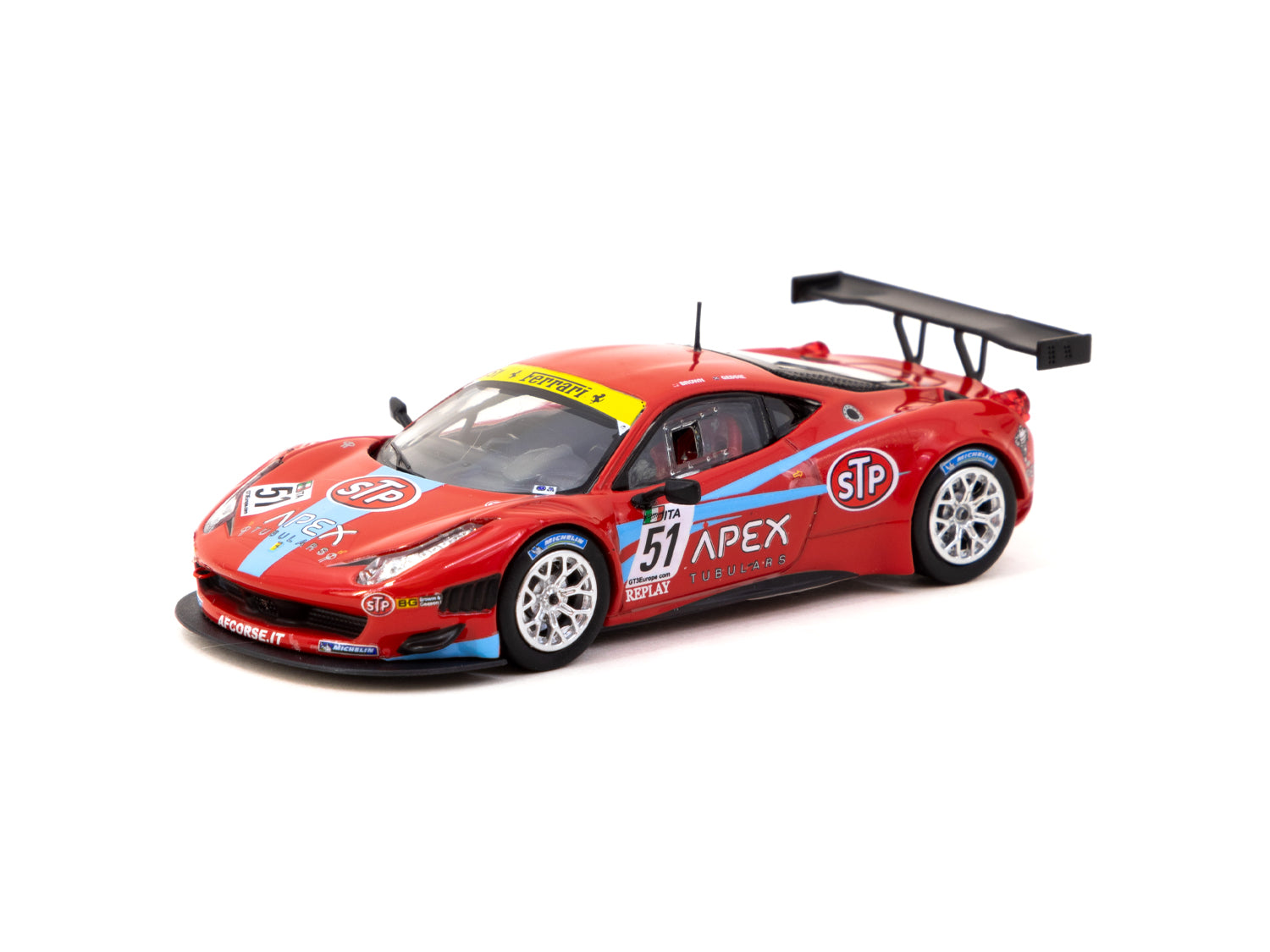 Tarmac Works X iXO Models 1/64 Ferrari 458 Italia GT3 FIA GT3 Europe 2011 #51 Diecast Model Car - Perfect for Collectors, Racing Enthusiasts, and Display Cases