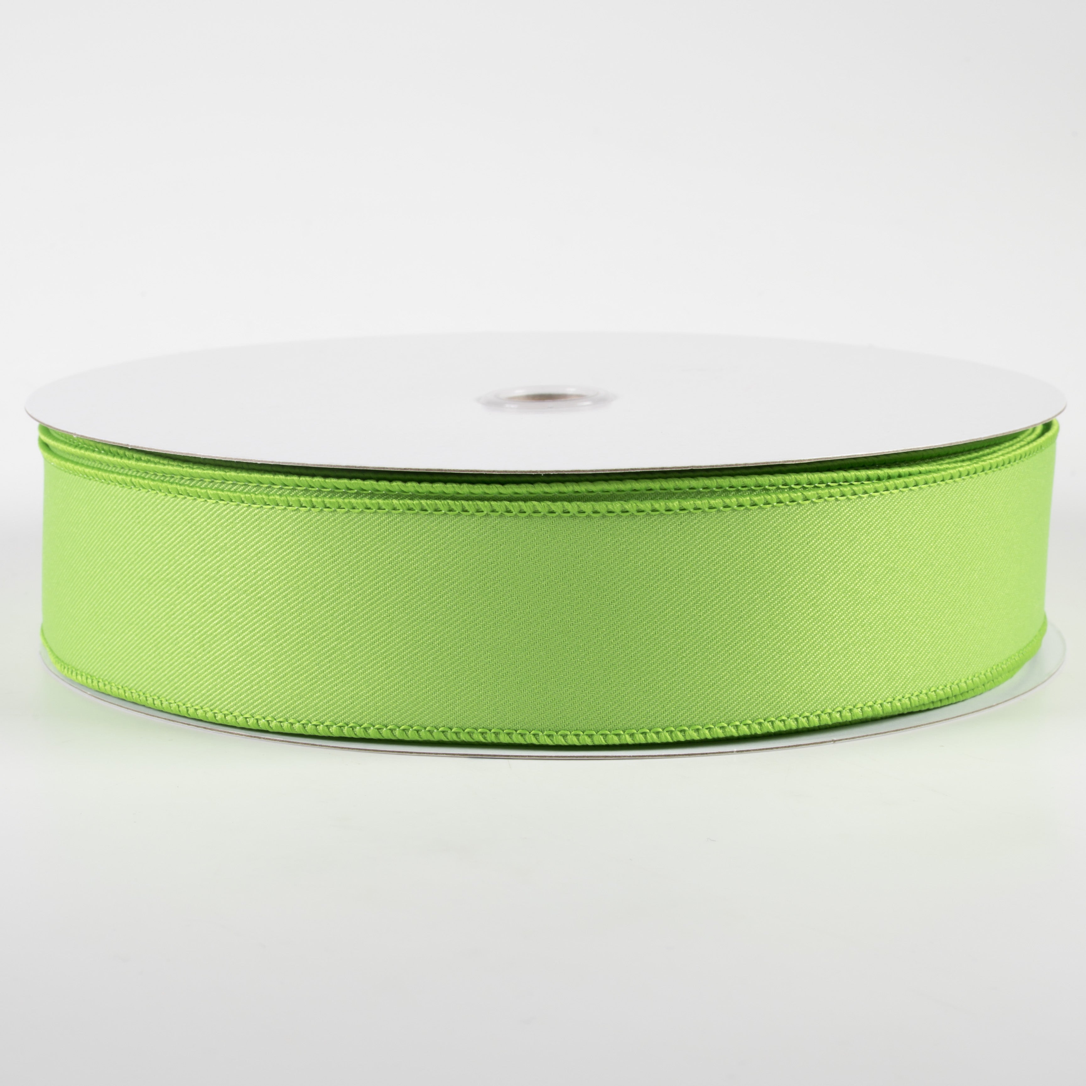 1.5 Inch Diagonal Weave Fabric Ribbon - Lime Green Craft Ribbon (50 Yards) for Gift Wrapping, DIY Crafts, Hair Bows and Party Decorations