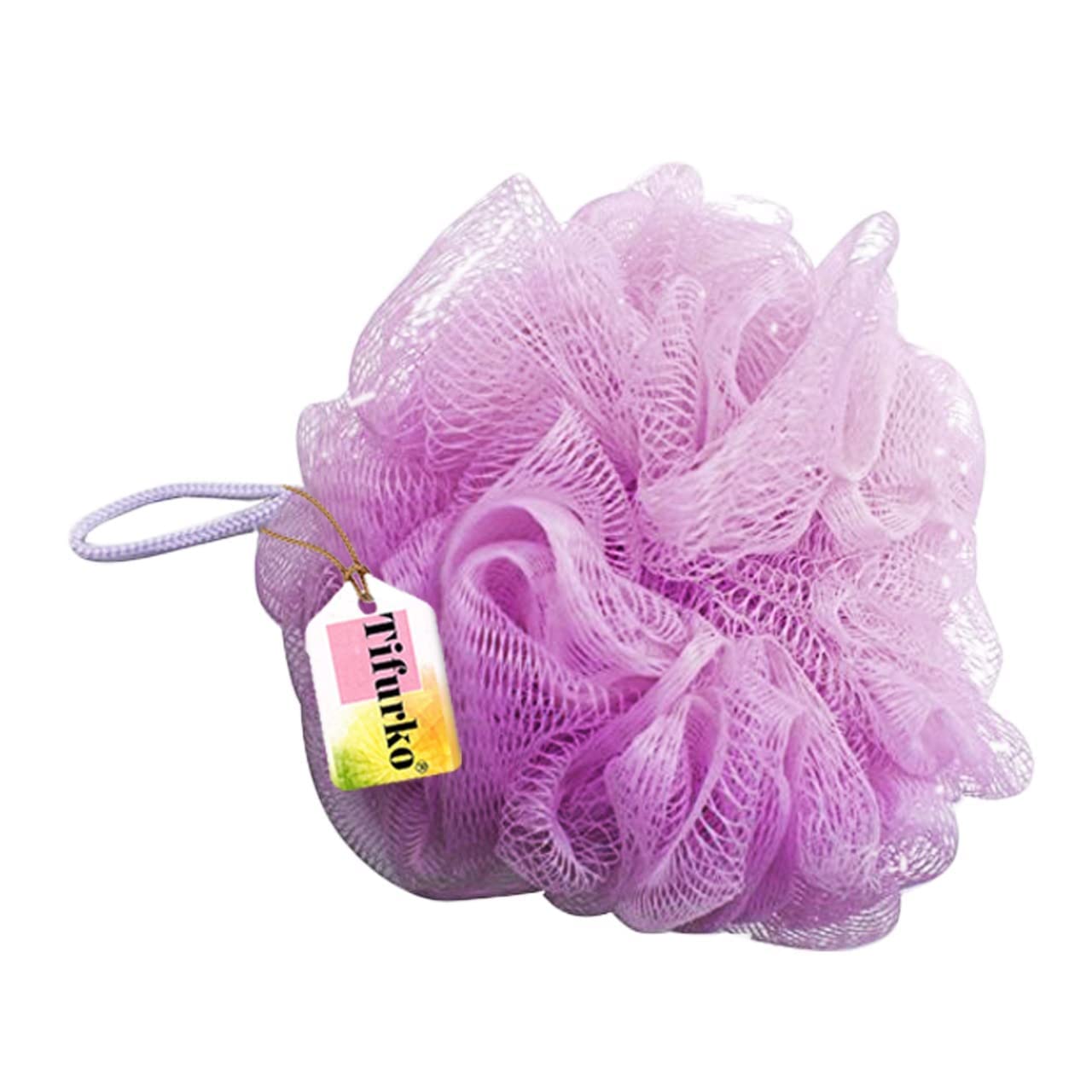 Tifurko Round Loofah Sponge for Shower - 4 Pack Exfoliating Body Scrubber & Bath Puff - Soft & Durable for Gentle Skin Cleansing - Perfect for Daily Shower, Spa & Exfoliation Routine