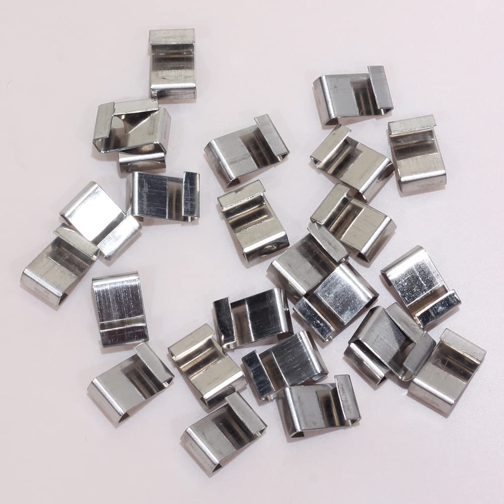 60-Piece Stainless Steel Z-Type Greenhouse Glazing Clips - Heavy Duty Glass Pane Fixing Clamps for Greenhouse, Shed & DIY Projects (Silver) - Secure Greenhouse Panels, Windows & Wire Mesh